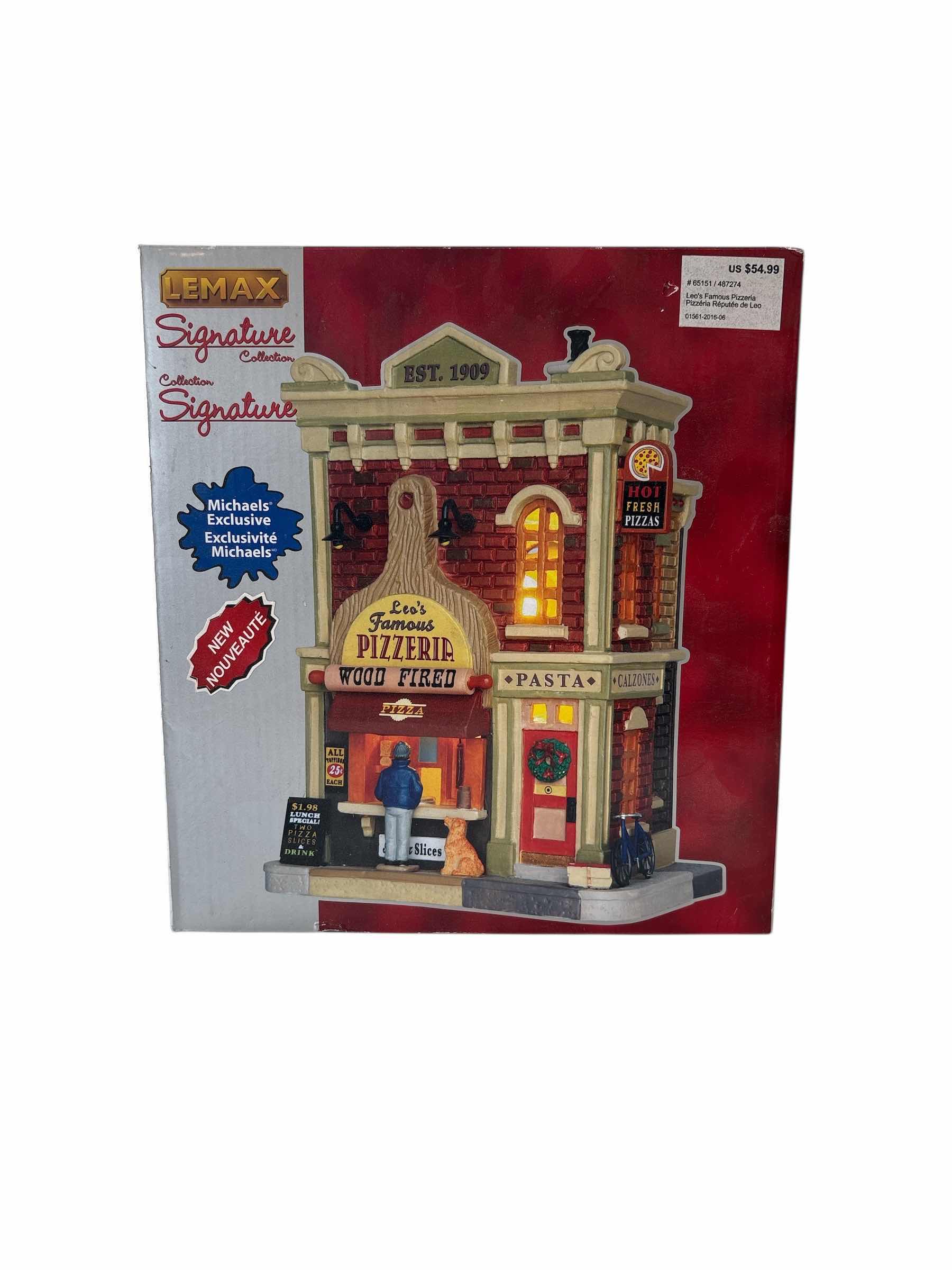 Photo 1 of LEMAX PORCELAIN LIGHTED BUILDING LEOS FAMOUS PIZZERIA