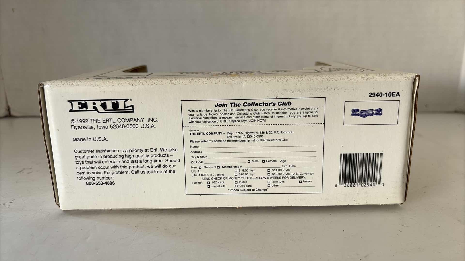 Photo 1 of VINTAGE ERTL "1931 HAWKEYE“ DIE CAST METAL BANK IN ORIGINAL BOX