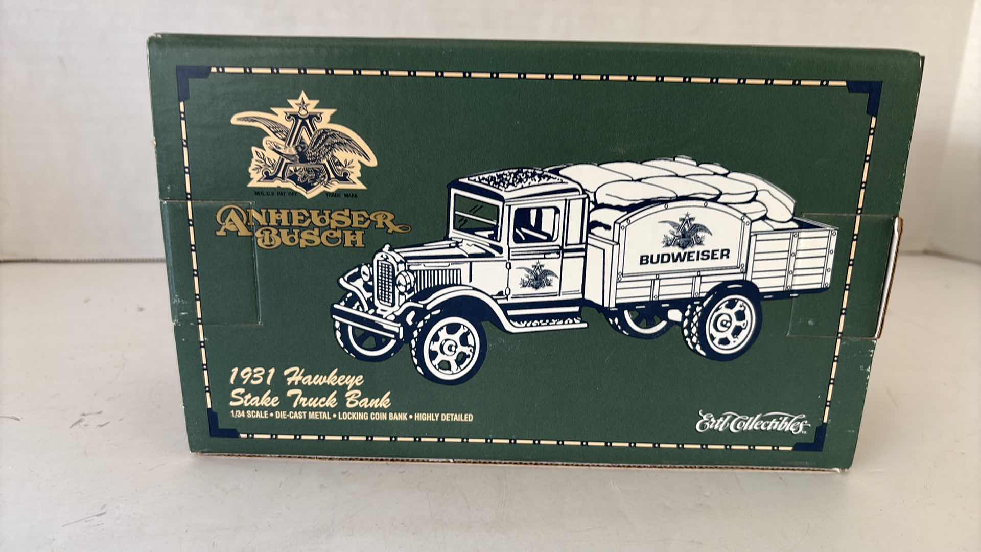 Photo 1 of ERTL COLLECTIBLES “1931 ANHEUSER BUSCH HAWKEYE STAKE” DIE CAST METAL TRUCK BANK”
