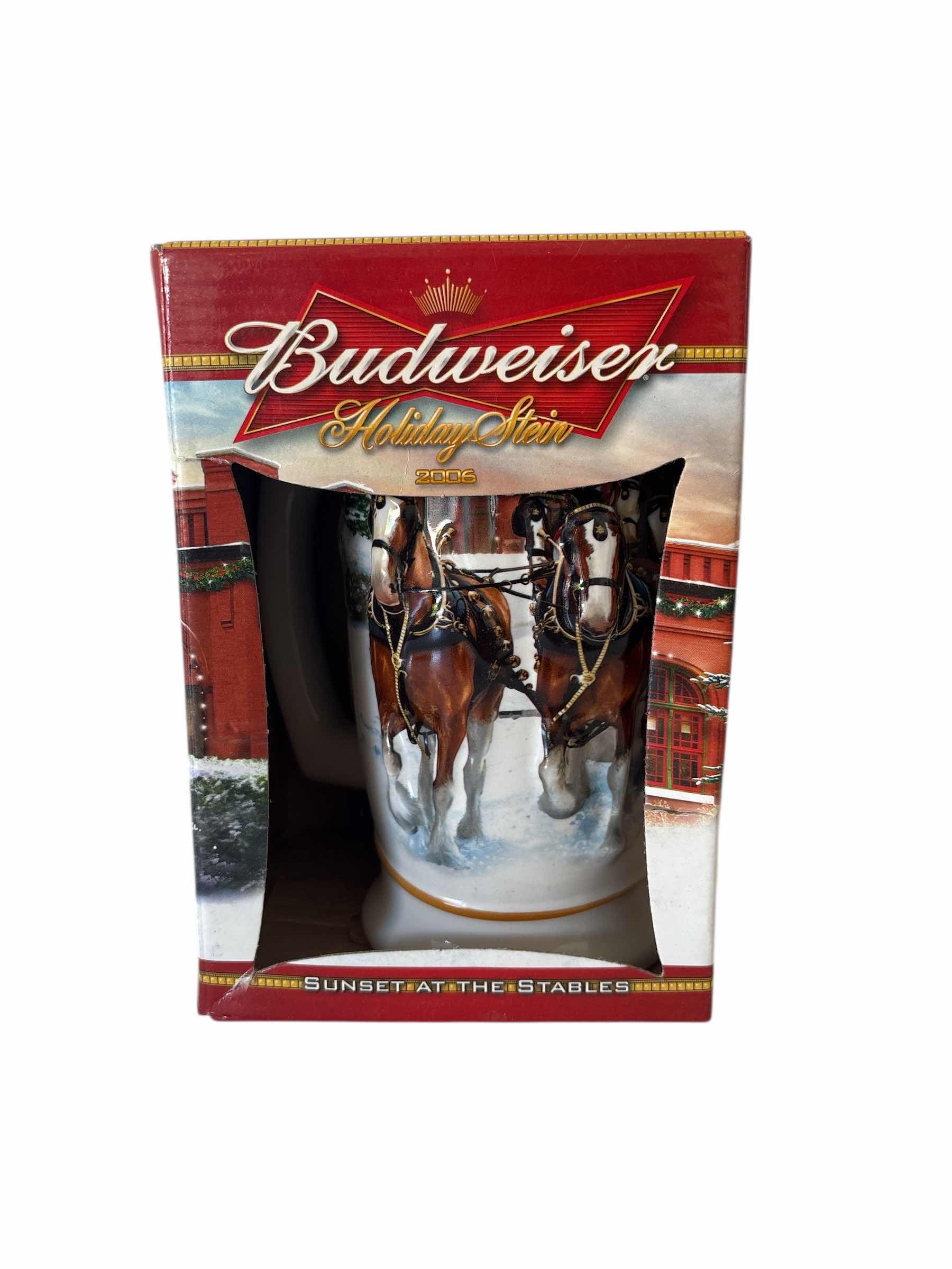 Photo 1 of 2006 BUDWEISER HOLIDAY STEIN “ SUNSET AT THE STABLES”