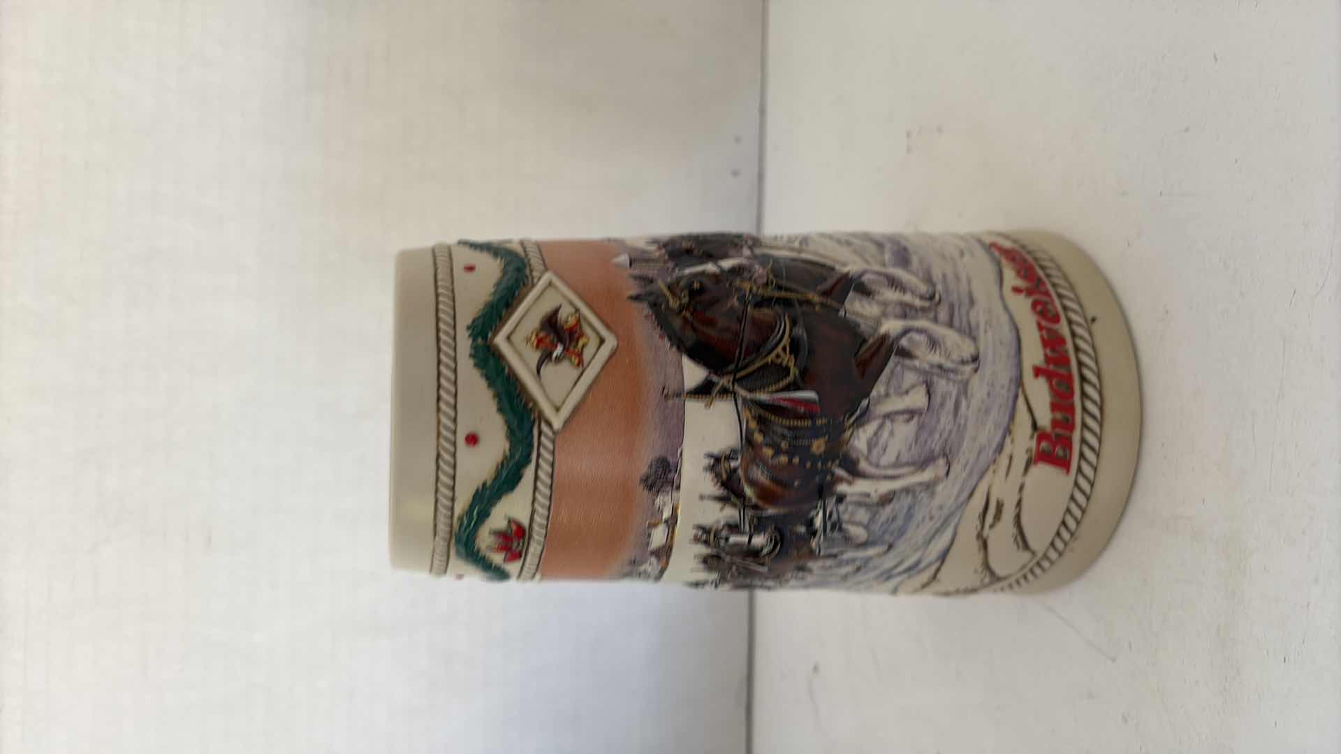 Photo 1 of 1996 BUDWEISER HOLIDAY STEIN “ AMERICAN HOMESTEAD”
