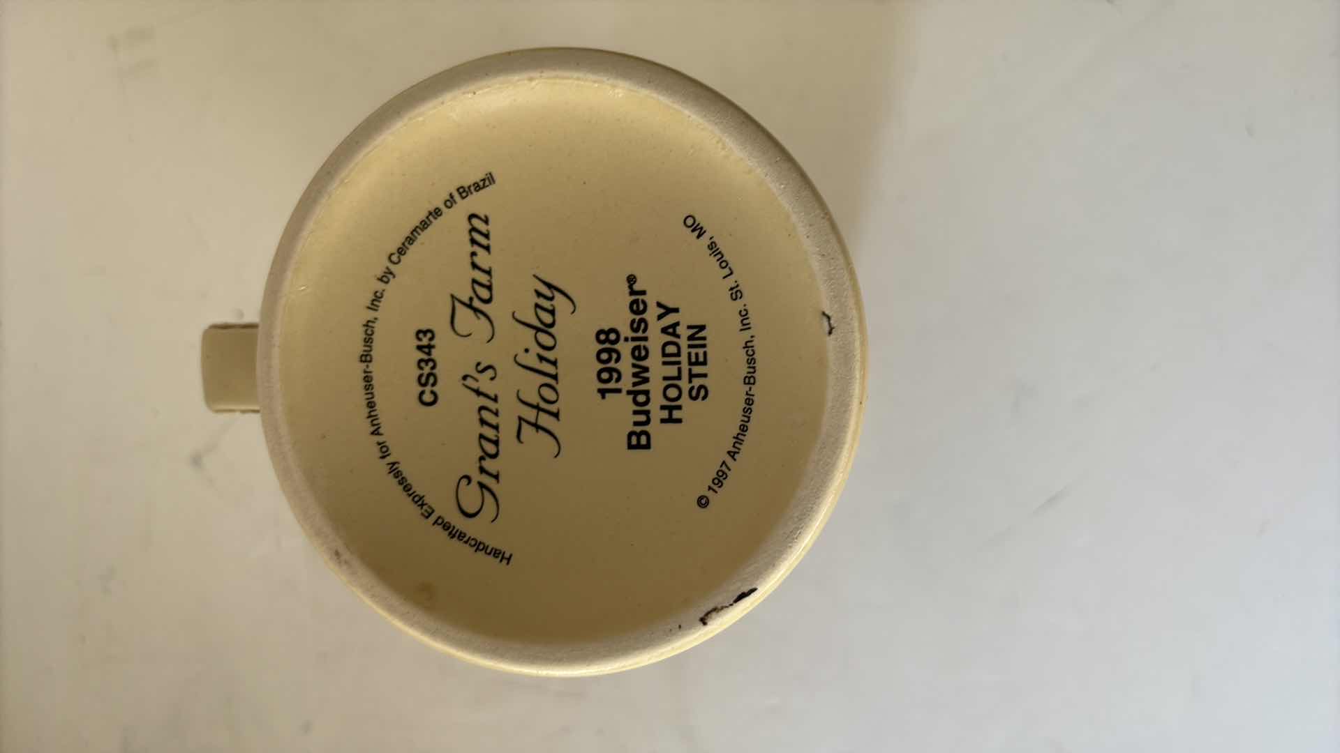 Photo 1 of 1998 BUDWEISER HOLIDAY STEIN “GRANTS FARM HOLIDAY”