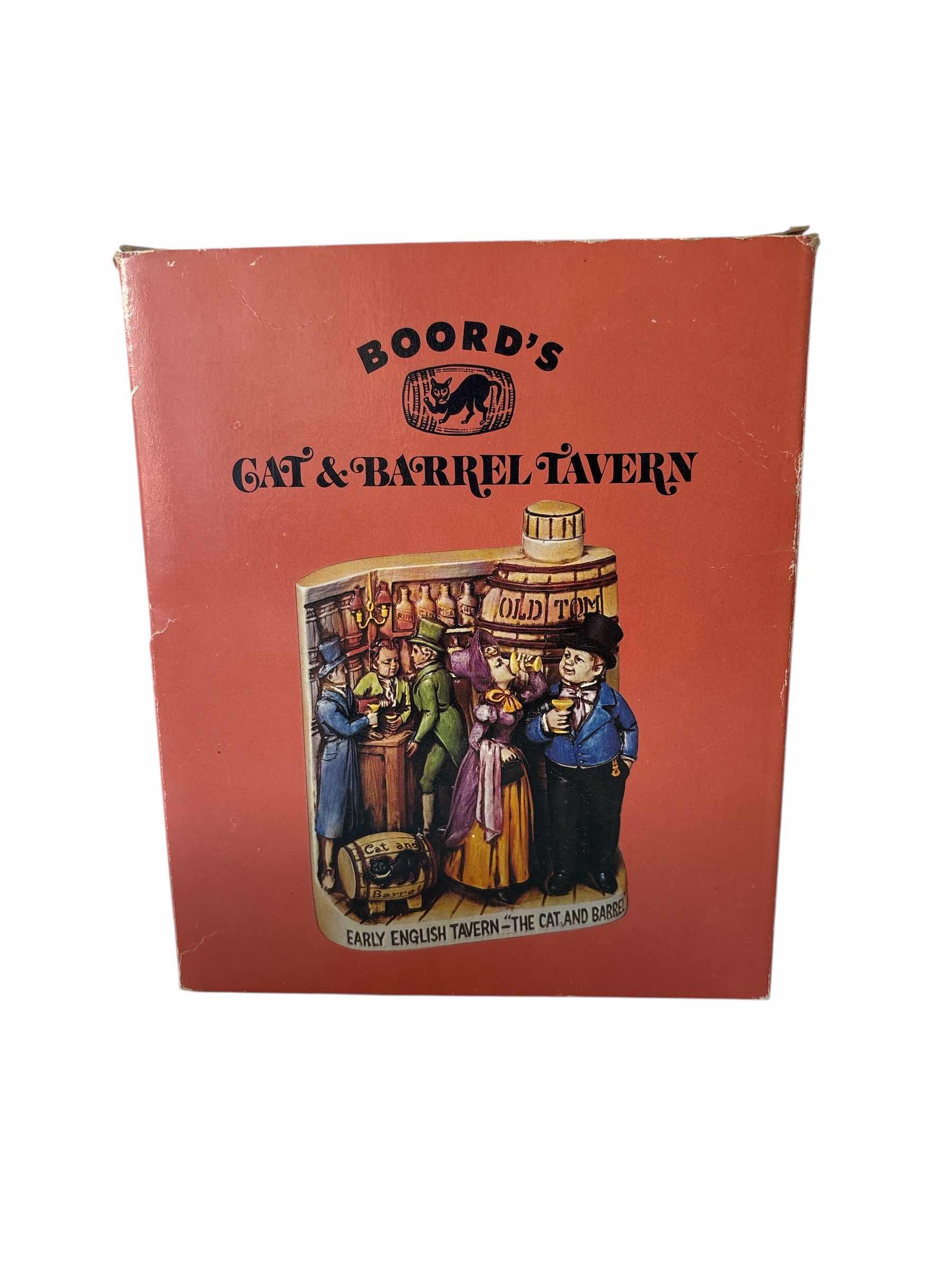 Photo 1 of BOORDS CAT AND BARREL TAVERN DECANTER 7”H