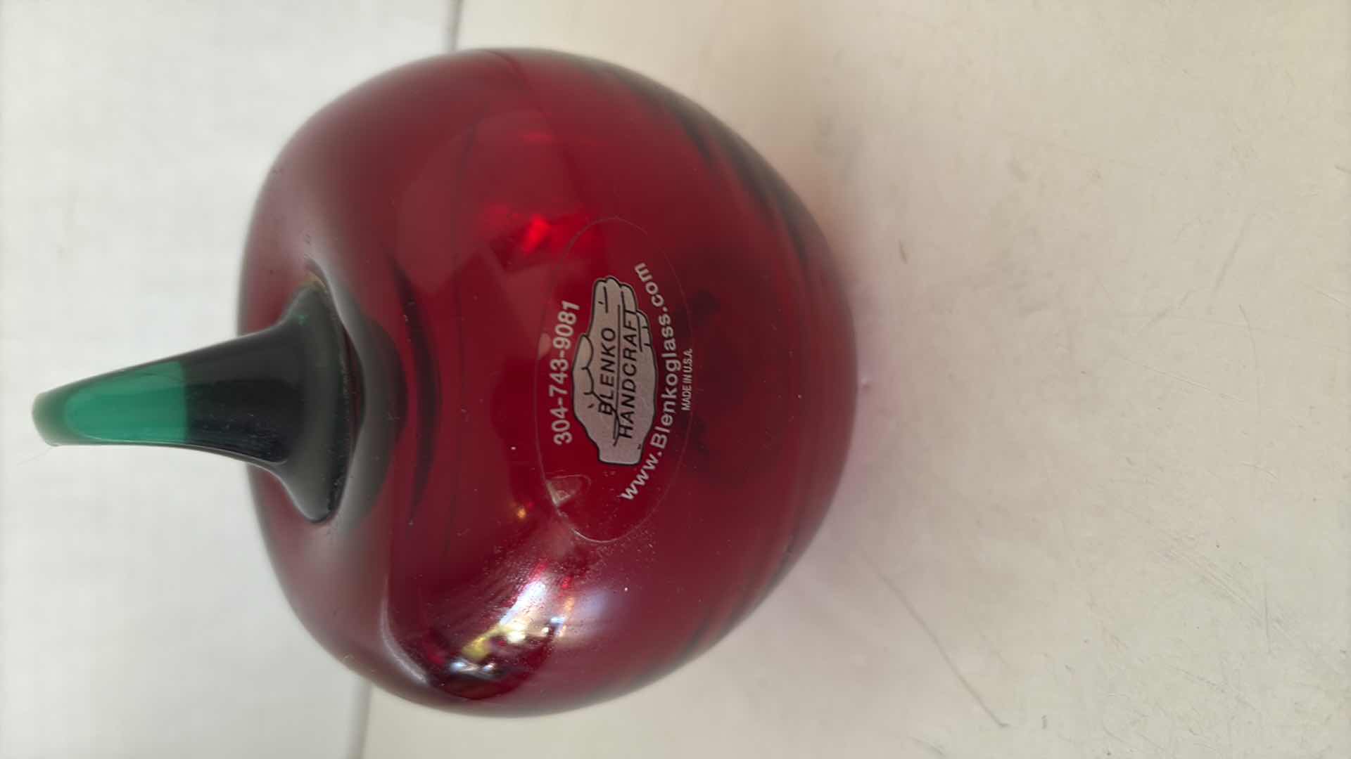 Photo 1 of BLENKO HANDCRAFTED GLASS APPLE 5”