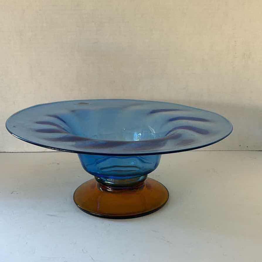 Photo 1 of BLENKO HANDCRAFTED GLASS BOWL 14” RETAIL VALUE $100