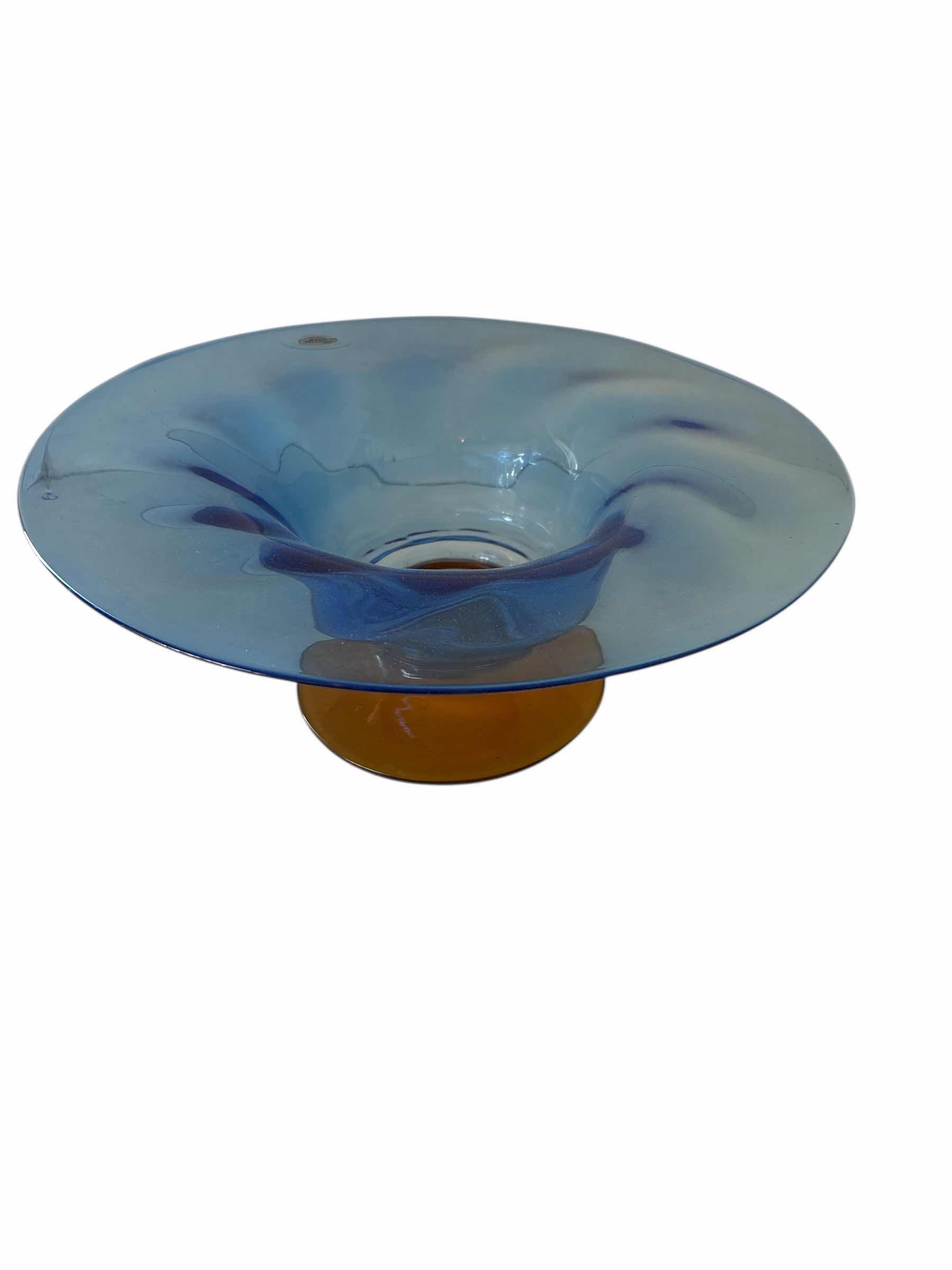 Photo 1 of BLENKO HANDCRAFTED GLASS BOWL 14” RETAIL VALUE $100