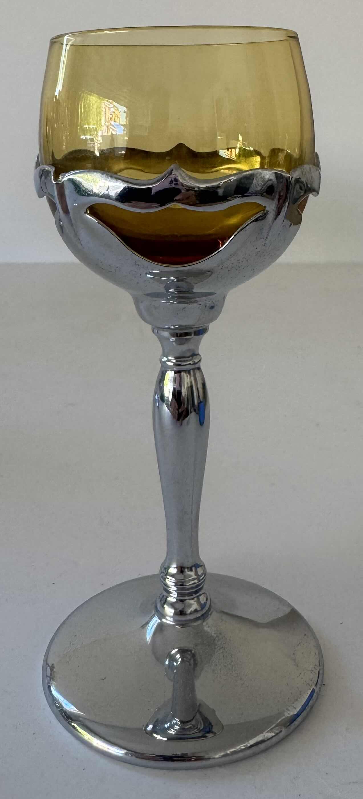 Photo 1 of 6- KROME KRAFT GLASSES AMBER W2.25” X H6”
