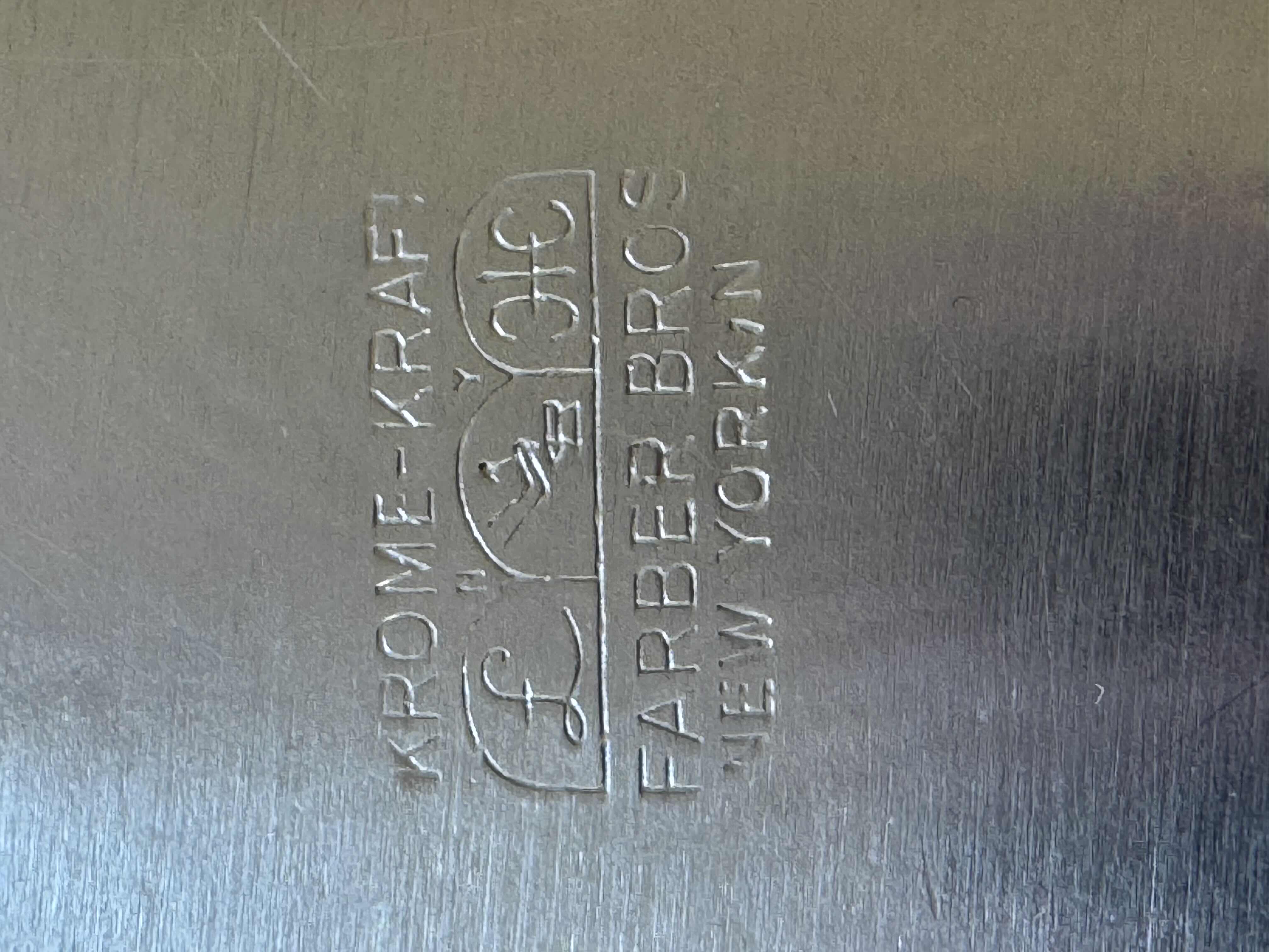 Photo 1 of 6- VINTAGE KROME KRAFT SERVING TRAYS W16” X H.25”