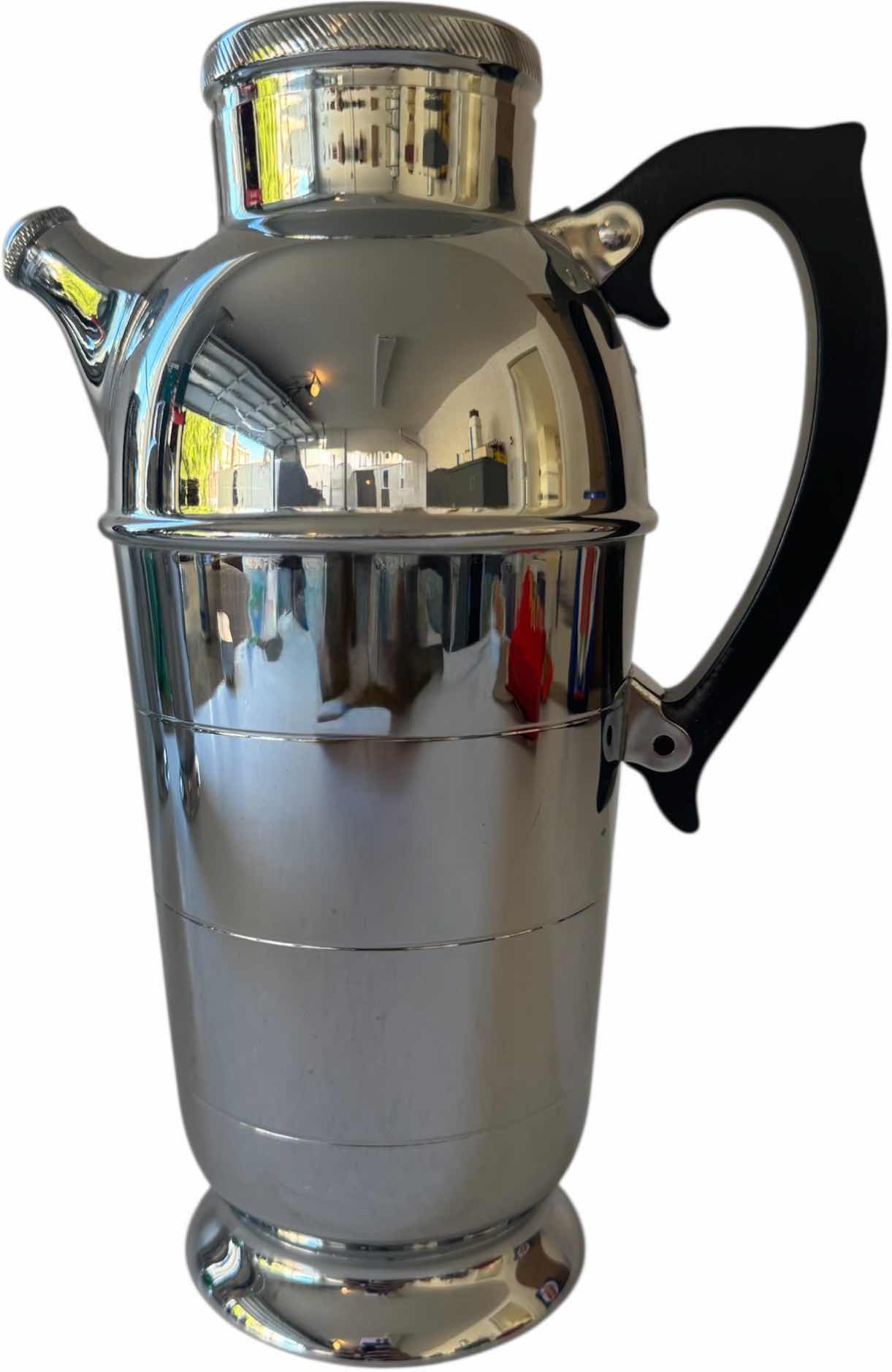 Photo 1 of VINTAGE KROME KRAFT COCKTAIL PITCHER W8.5” X H11.25”