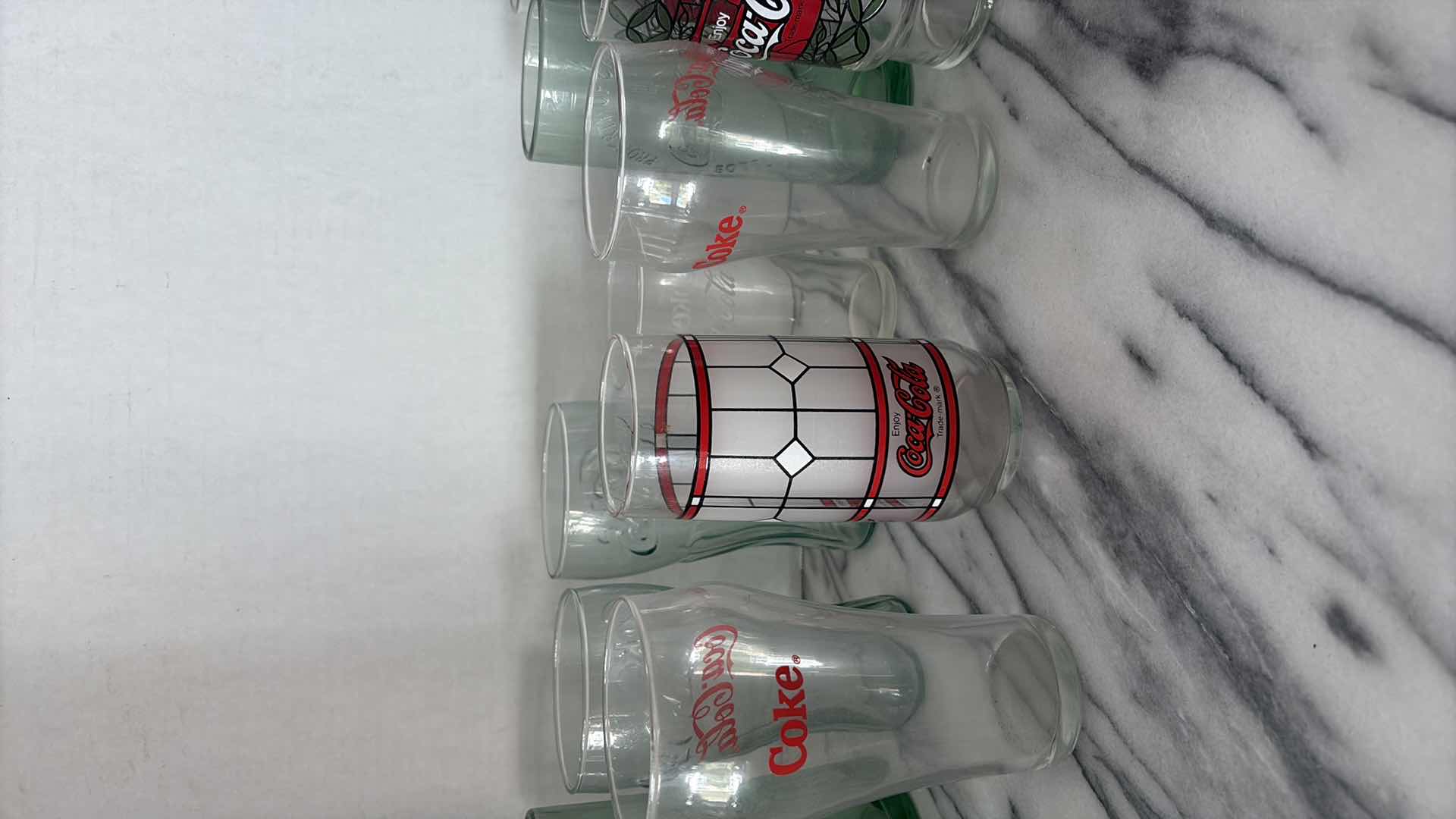 Photo 1 of ASSORTED VINTAGE COCA COLA GLASSES