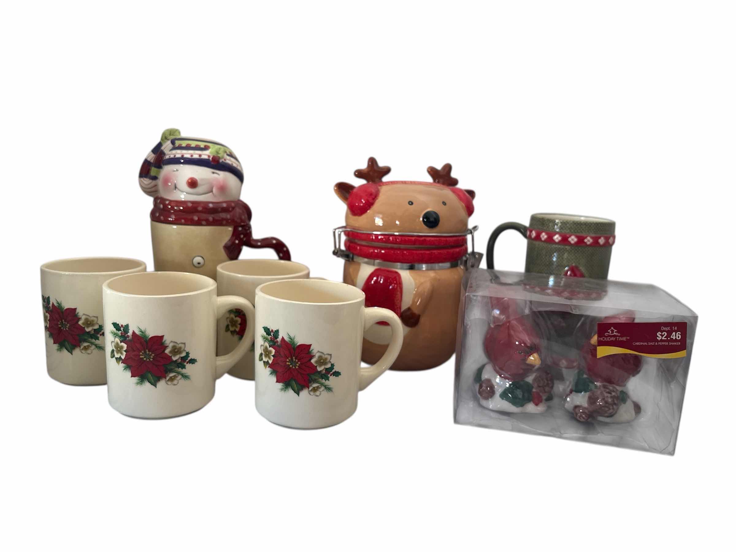 Photo 1 of CHRISTMAS MUGS AND COOKIE JAR