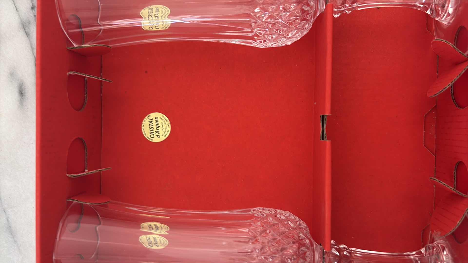 Photo 1 of CRISTAL D’ARQUES CRYSTAL FLUTES SET OF 6