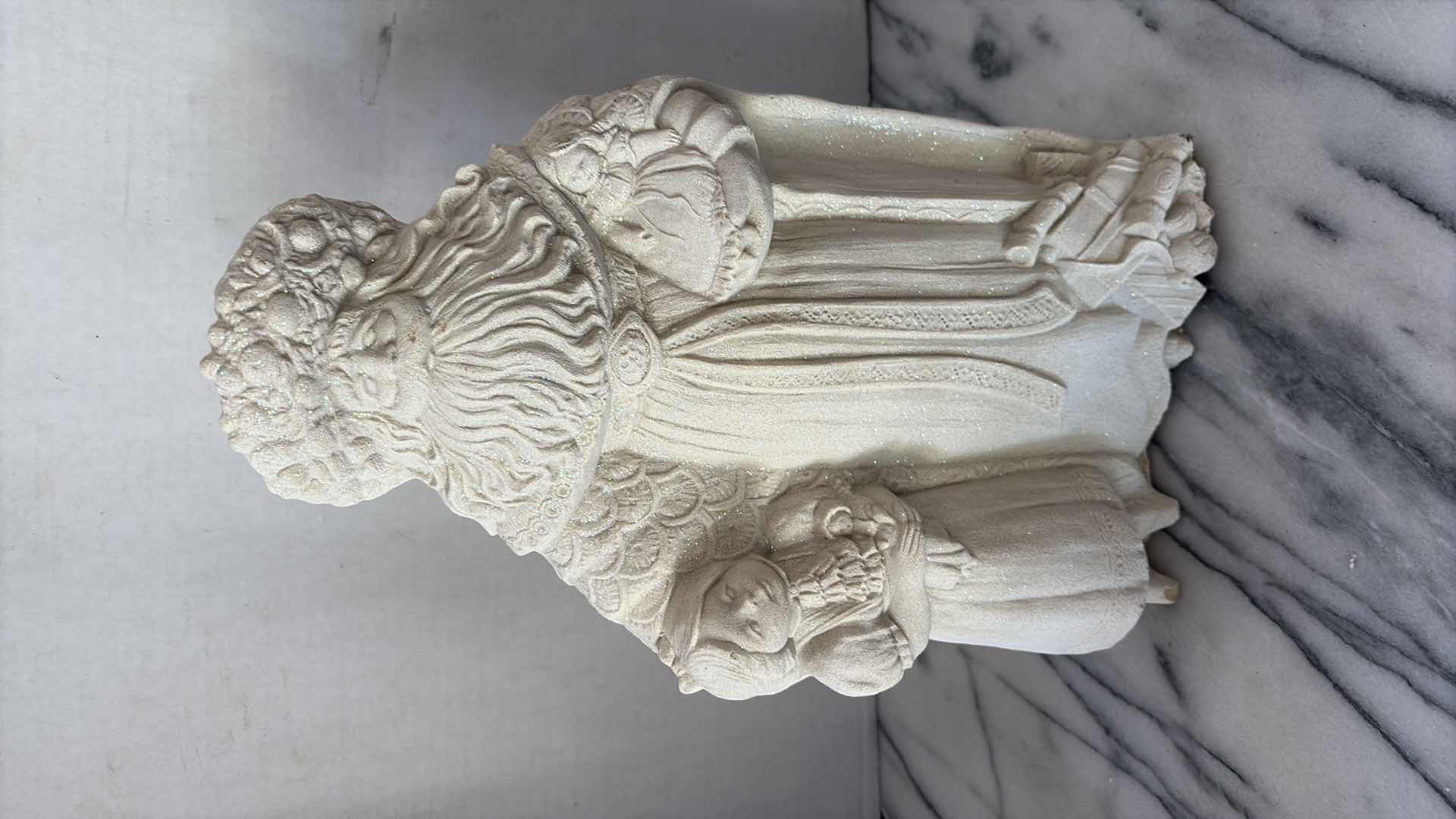 Photo 1 of STONE CARVED SANTA 16”H