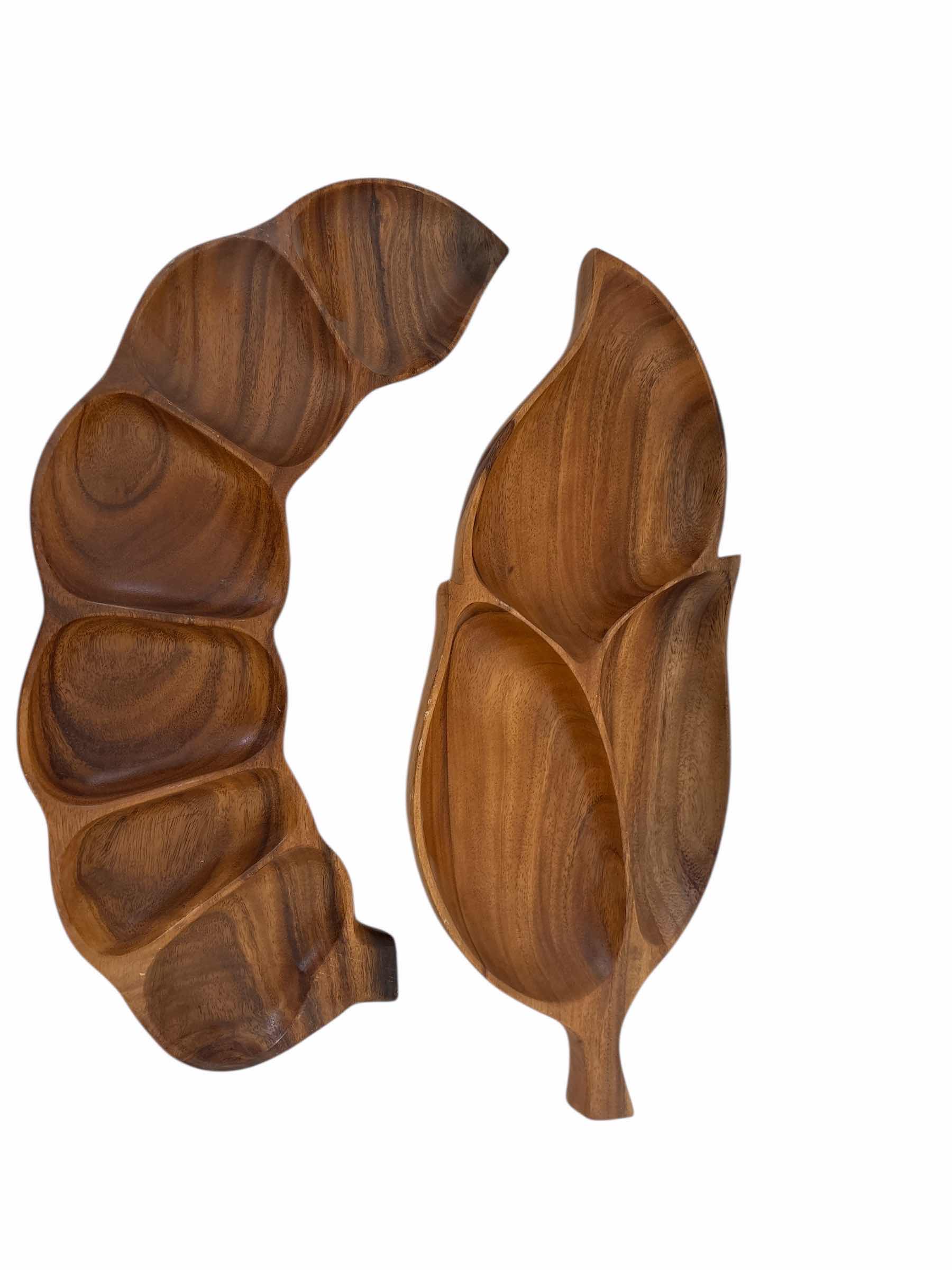 Photo 1 of HAND CARVED WOODEN SERVING BOWLS 22”