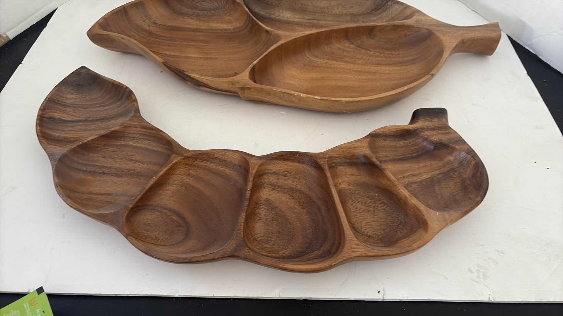 Photo 1 of HAND CARVED WOODEN SERVING BOWLS 22”