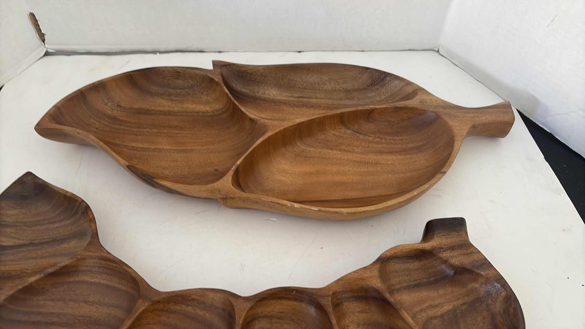 Photo 1 of HAND CARVED WOODEN SERVING BOWLS 22”