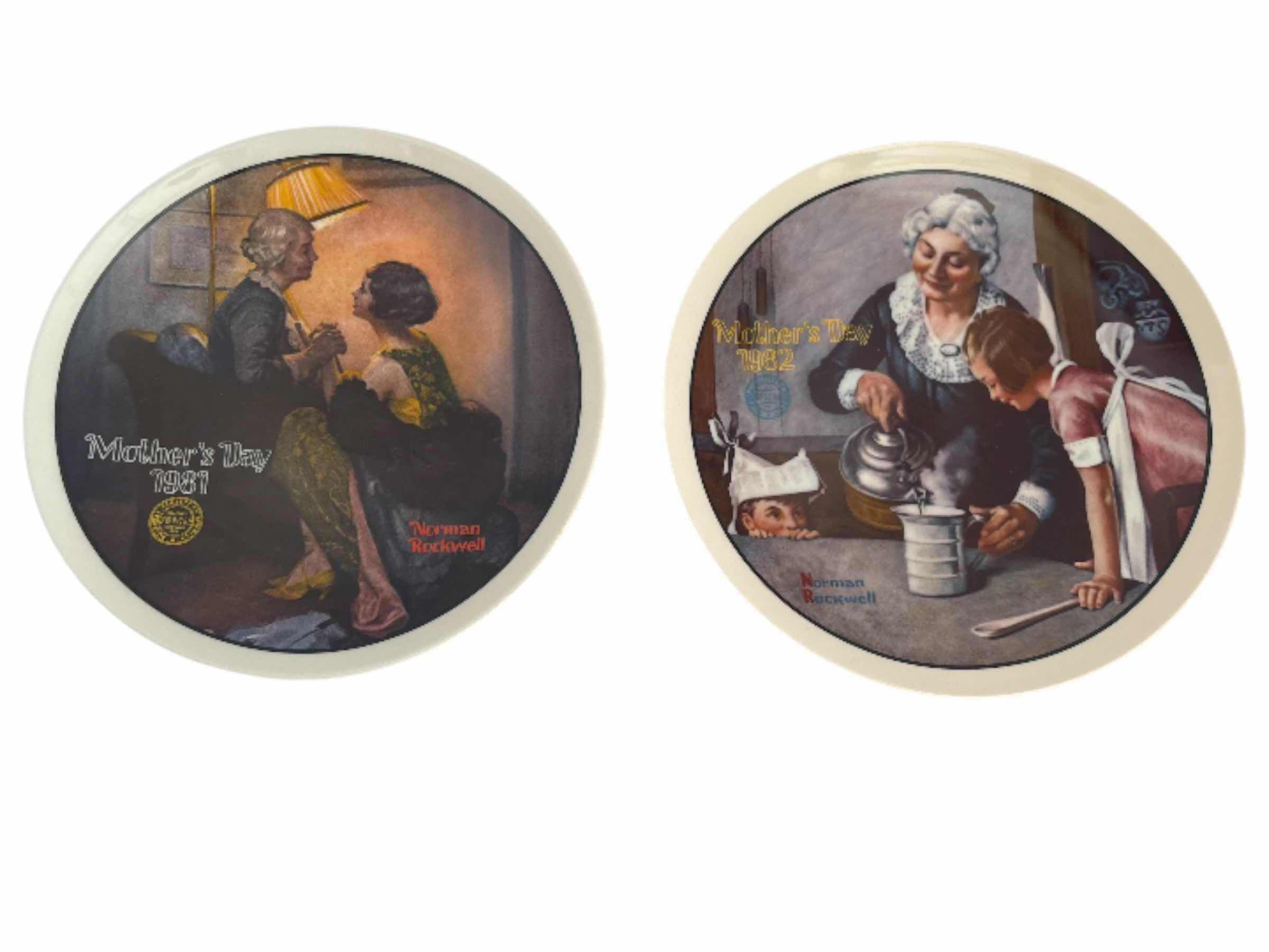 Photo 1 of KNOWLES NORMAN ROCKWELL “MOTHERS DAY” PLATES 1981 and 1982