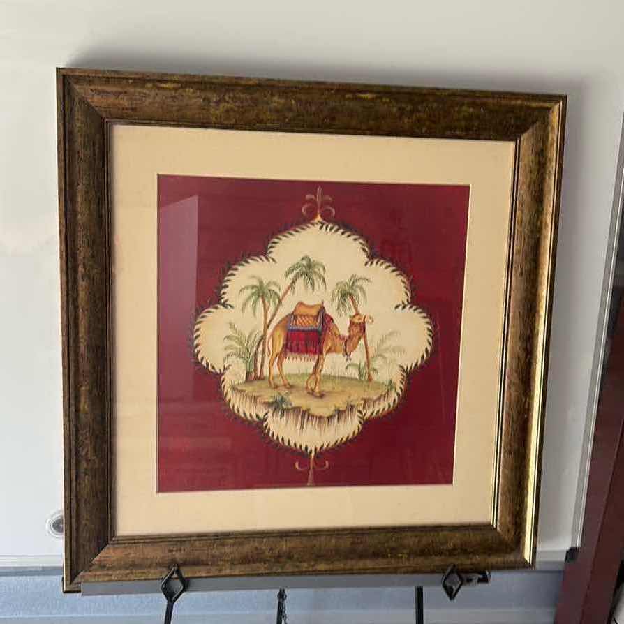 Photo 1 of VINTAGE CAMEL CIGARETTES CARDBOARD CUTOUT FRAMED PICTURE OF CAMEL