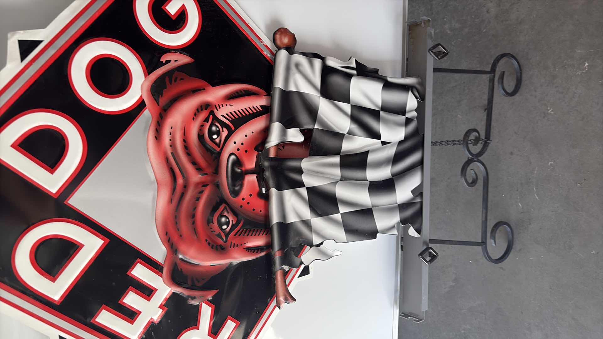 Photo 1 of METAL RED DOG BEER SIGN RETAIL$150