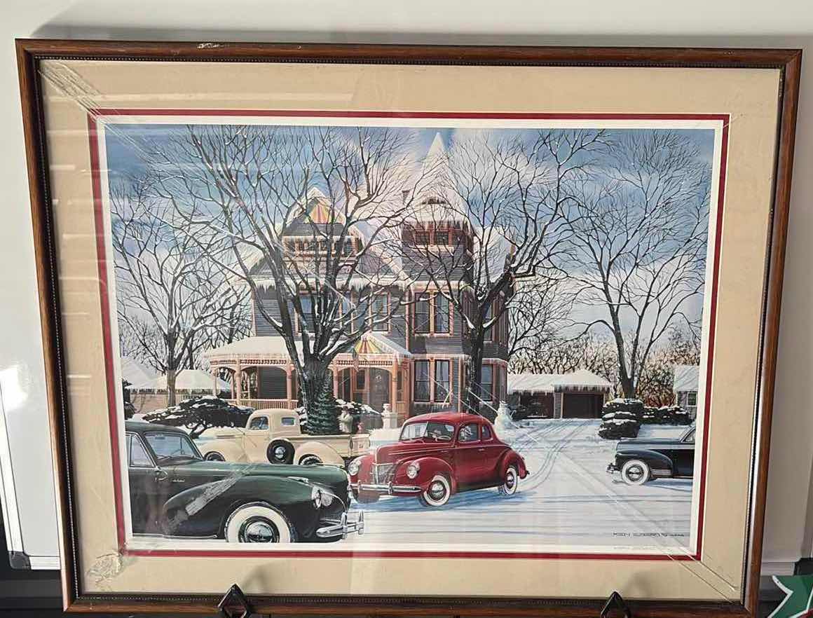 Photo 1 of KEN EBERTS SIGNED CHRISTMAS TIME 1942 75/850 30" X 25"
