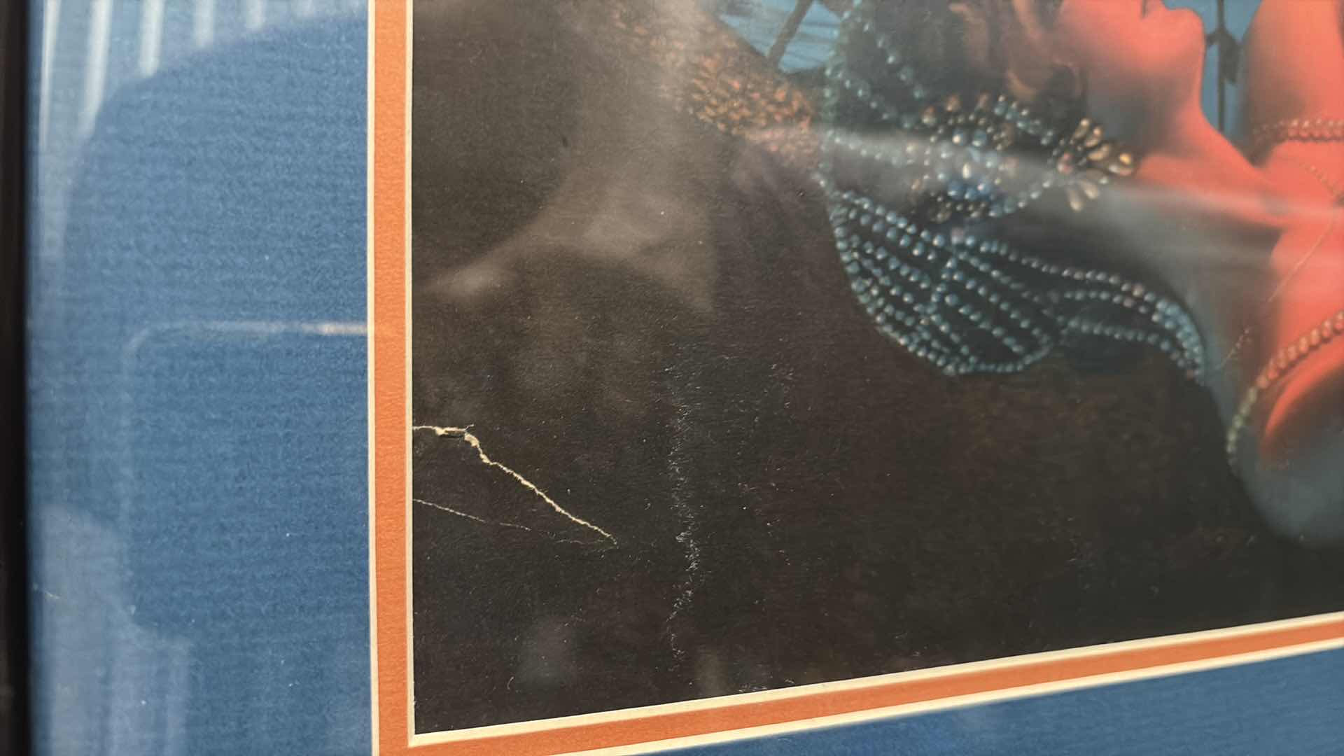 Photo 1 of FRAMED ART DECO PRINT TEAR IN PICTURE