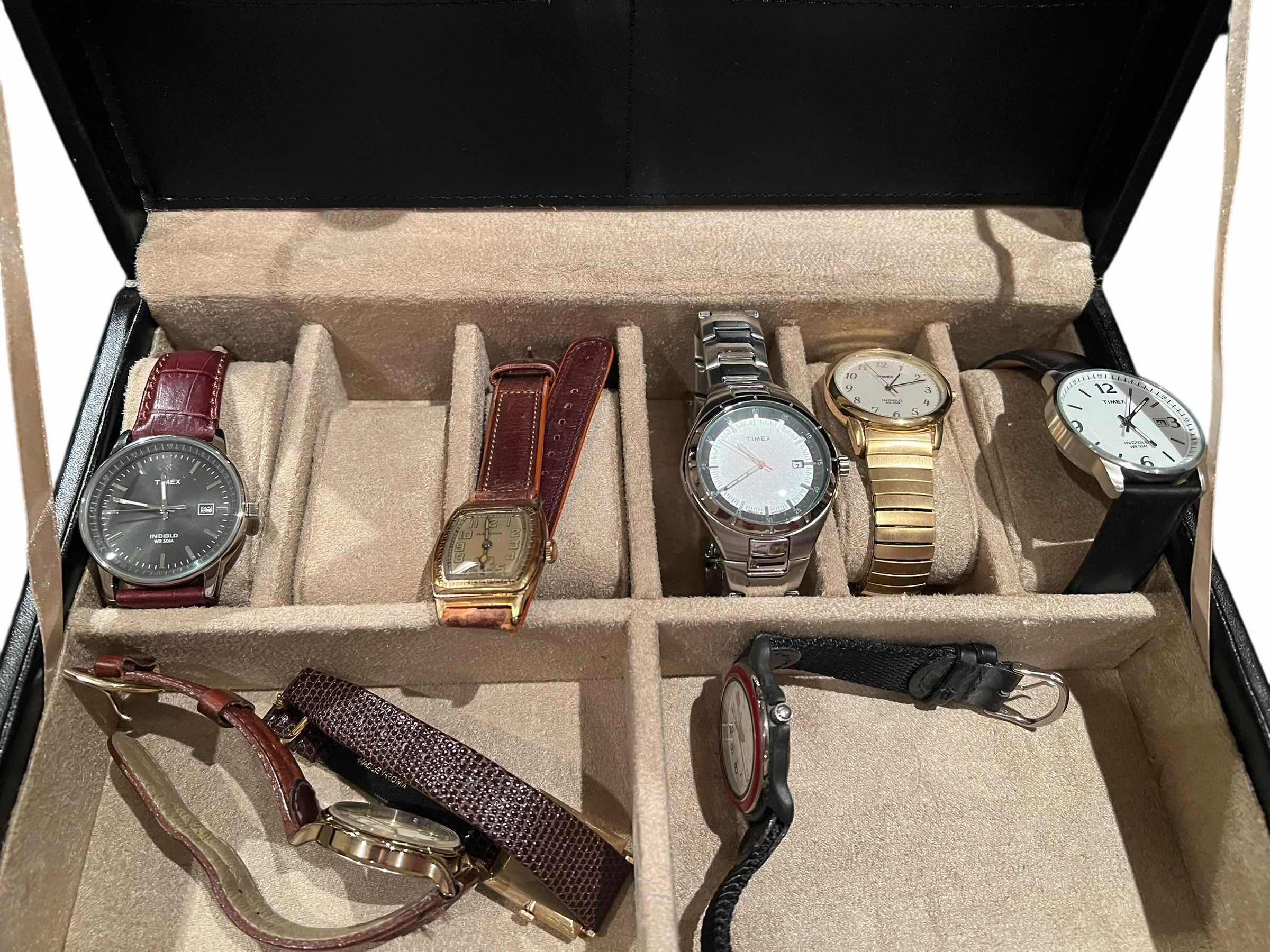 VARIOUS WATCHES AND VELEVET LINED WATCH BOX. for sale | Las Vegas, NV ...