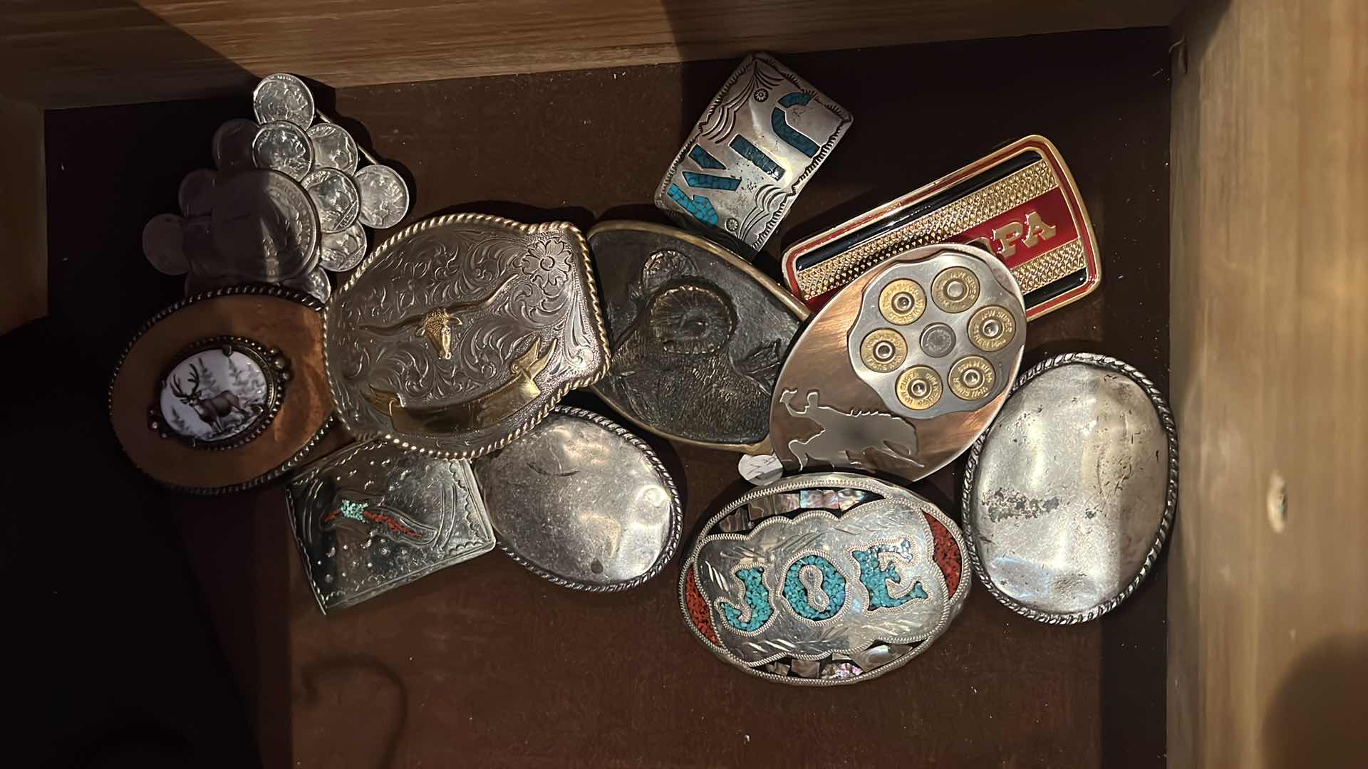 Photo 1 of ASSORTED WESTERN STYLE BELT BUCKLES