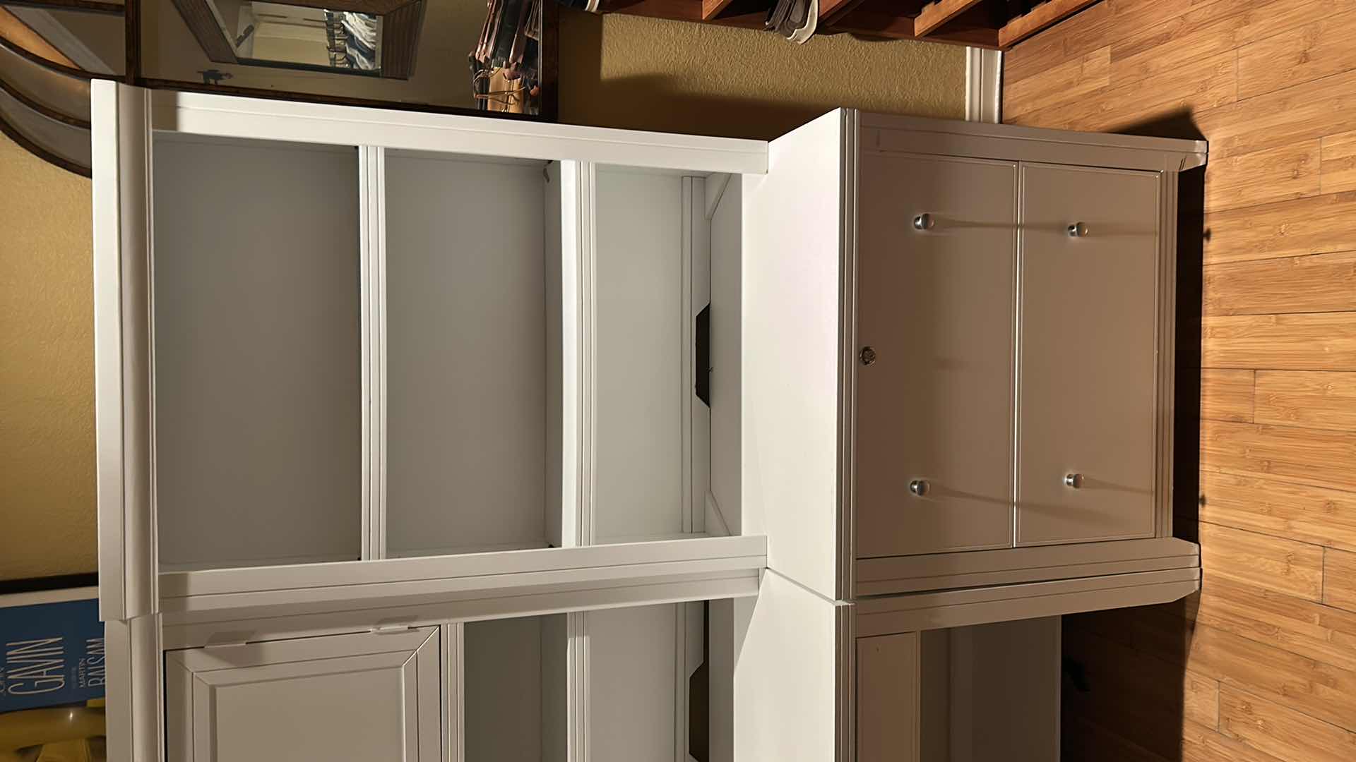 Photo 1 of 6 PC WHITE HOME OFFICE DESK  & HUTCH SET 90" X 22" H 71"