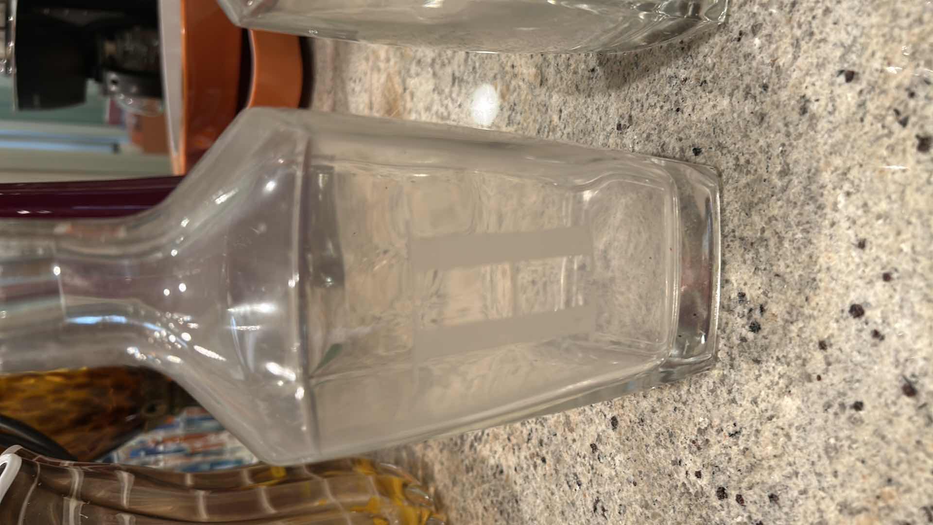 Photo 1 of 2 GLASS "H" DECANTER H 11"