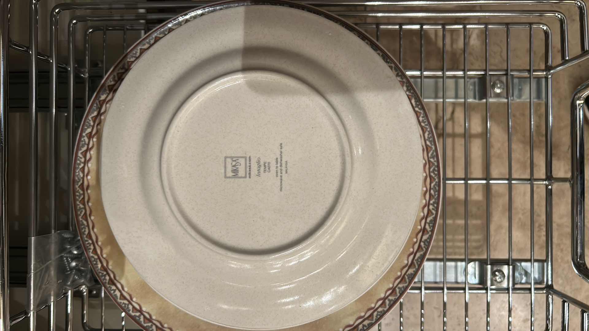 Photo 1 of 12- MIKASA INTAGLIO TEMPE STONEWARE DINNER & LUNCHEON PLATES