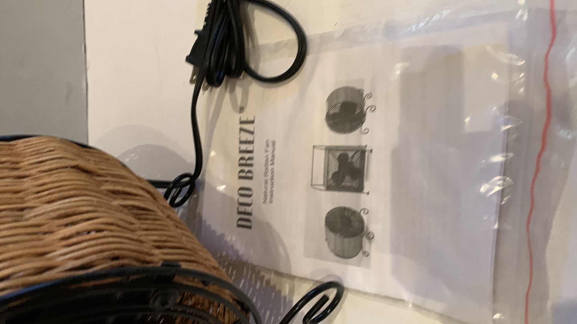 Photo 1 of DECO BREEZE RATTAN TABLE FAN