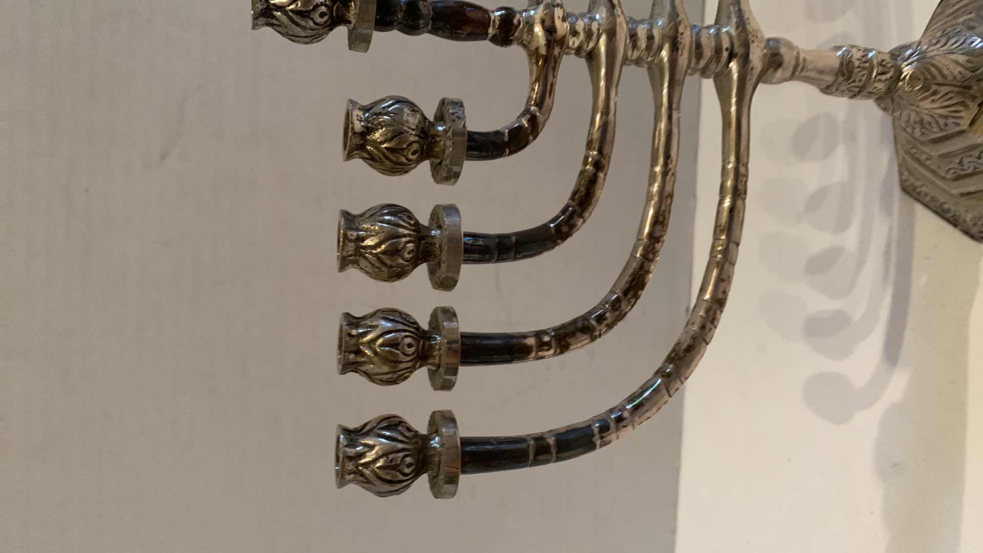 Photo 1 of SOLID BRASS MENORAH 9” X 9.5”