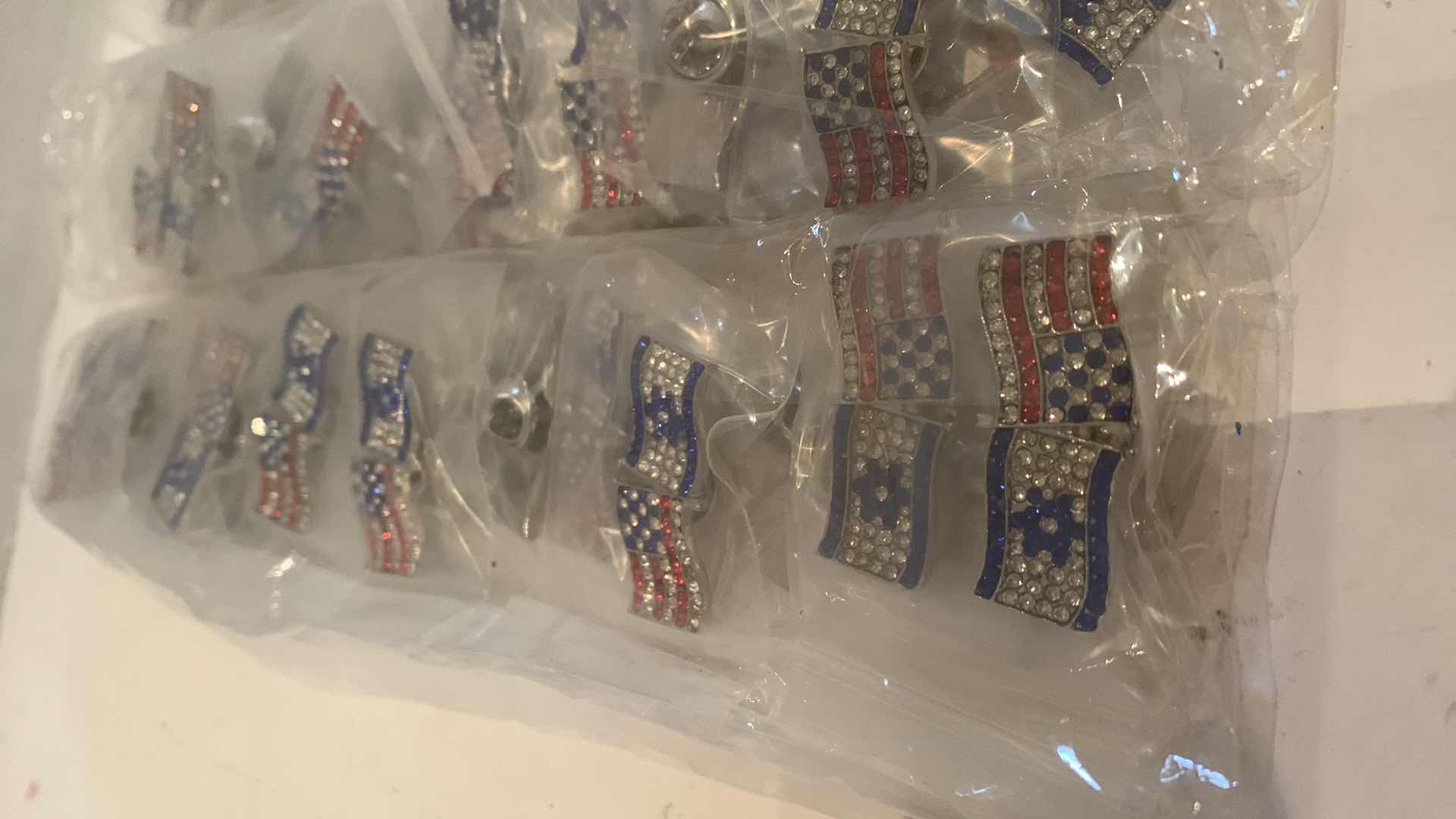 Photo 1 of 5 BAGS OF UNITED STATES AND ISRAEL FLAG PINS