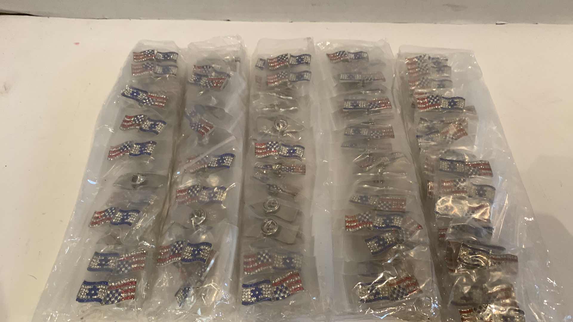 Photo 1 of 5 BAGS OF UNITED STATES AND ISRAEL FLAG PINS