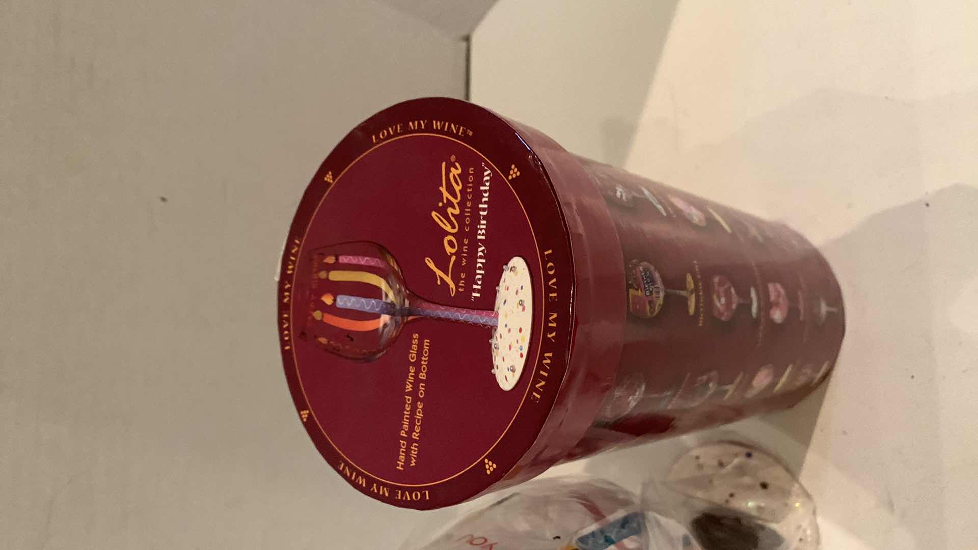 Photo 1 of NEW LOLITA HAPPY BIRTHDAY WINE GLASS