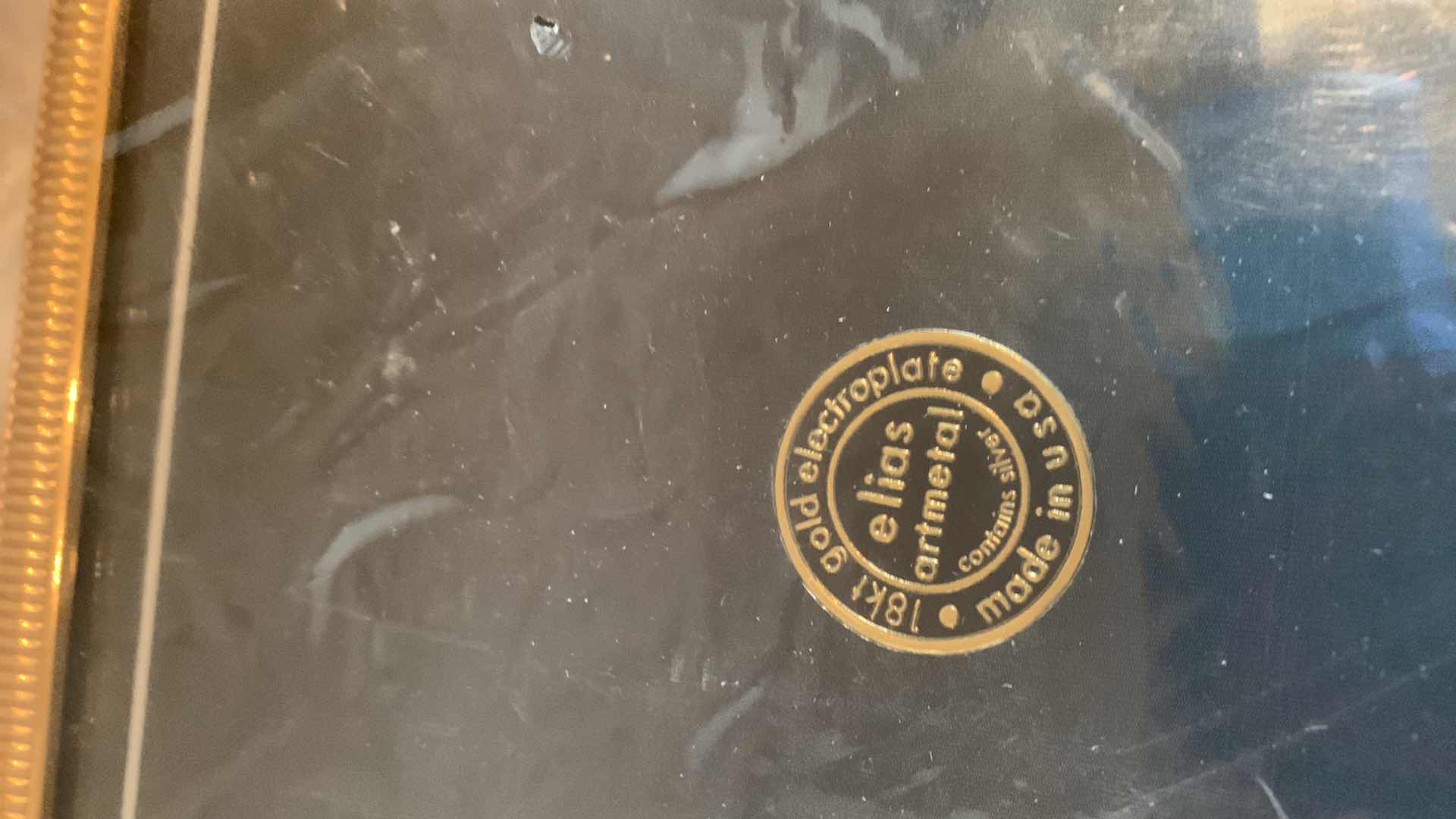 Photo 1 of 2 ELIAS 18KT GOLD ELECTROPLATE PICTURE FRAMES