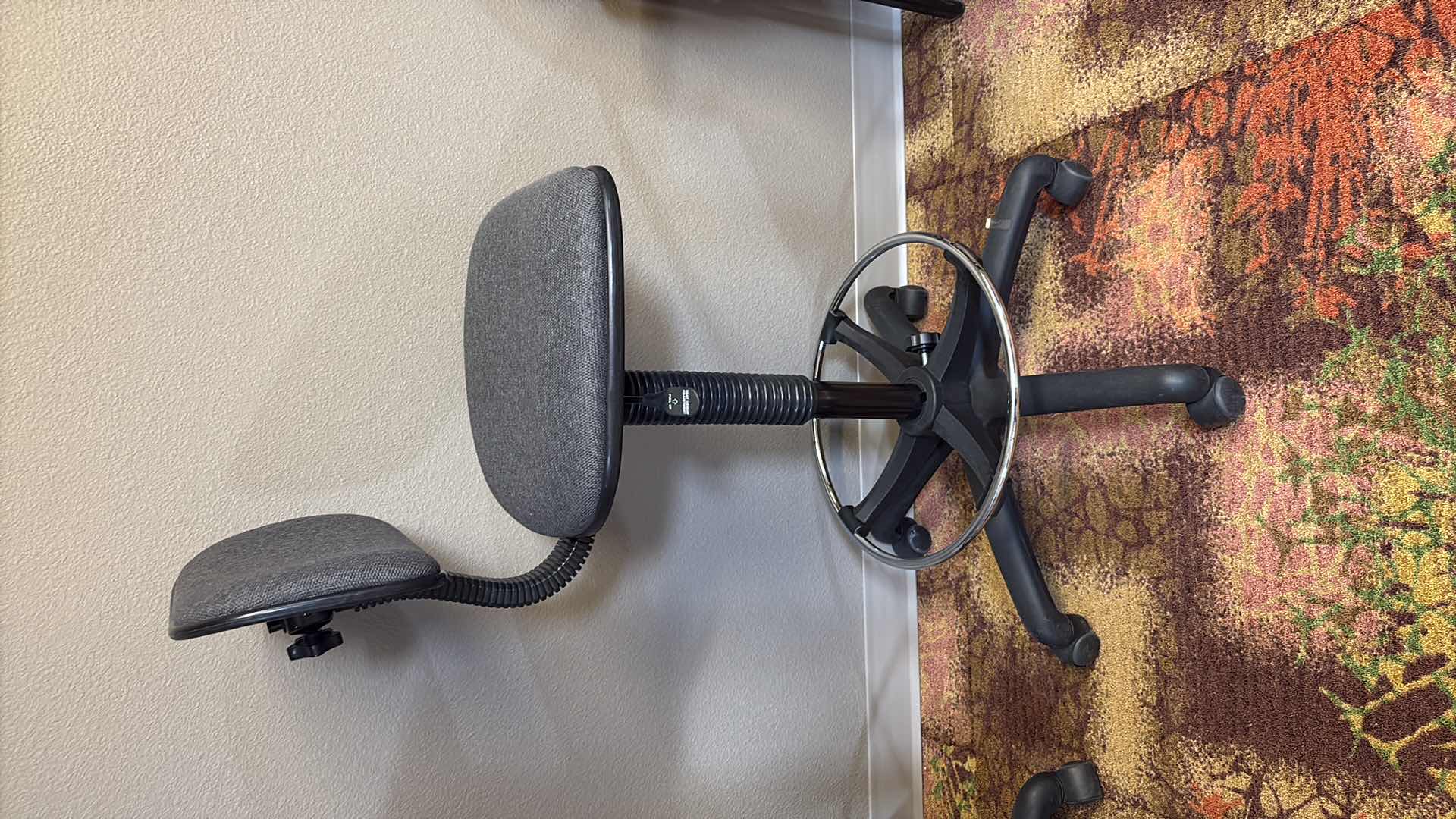 Photo 1 of GREY ARMLESS CHAIR W SEAT HEIGHT ADJUSTMENT