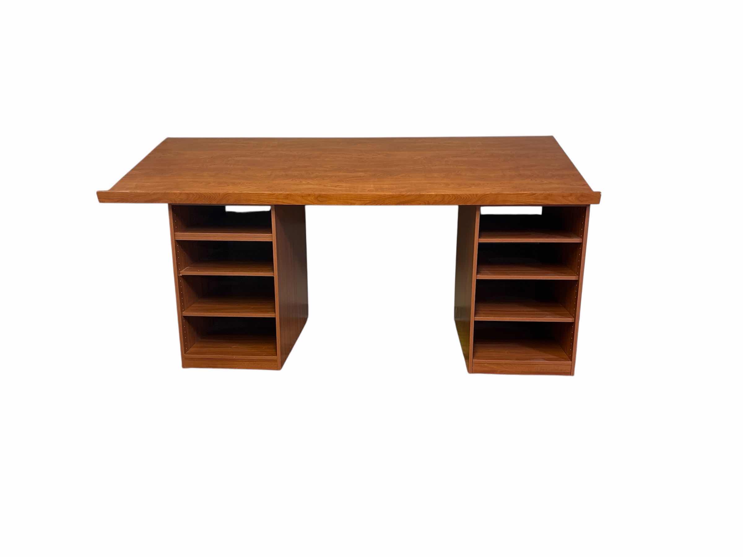 Photo 1 of 3 PC- CUSTOM DESK W SIDE SHELVES 98” X 39” H50” 