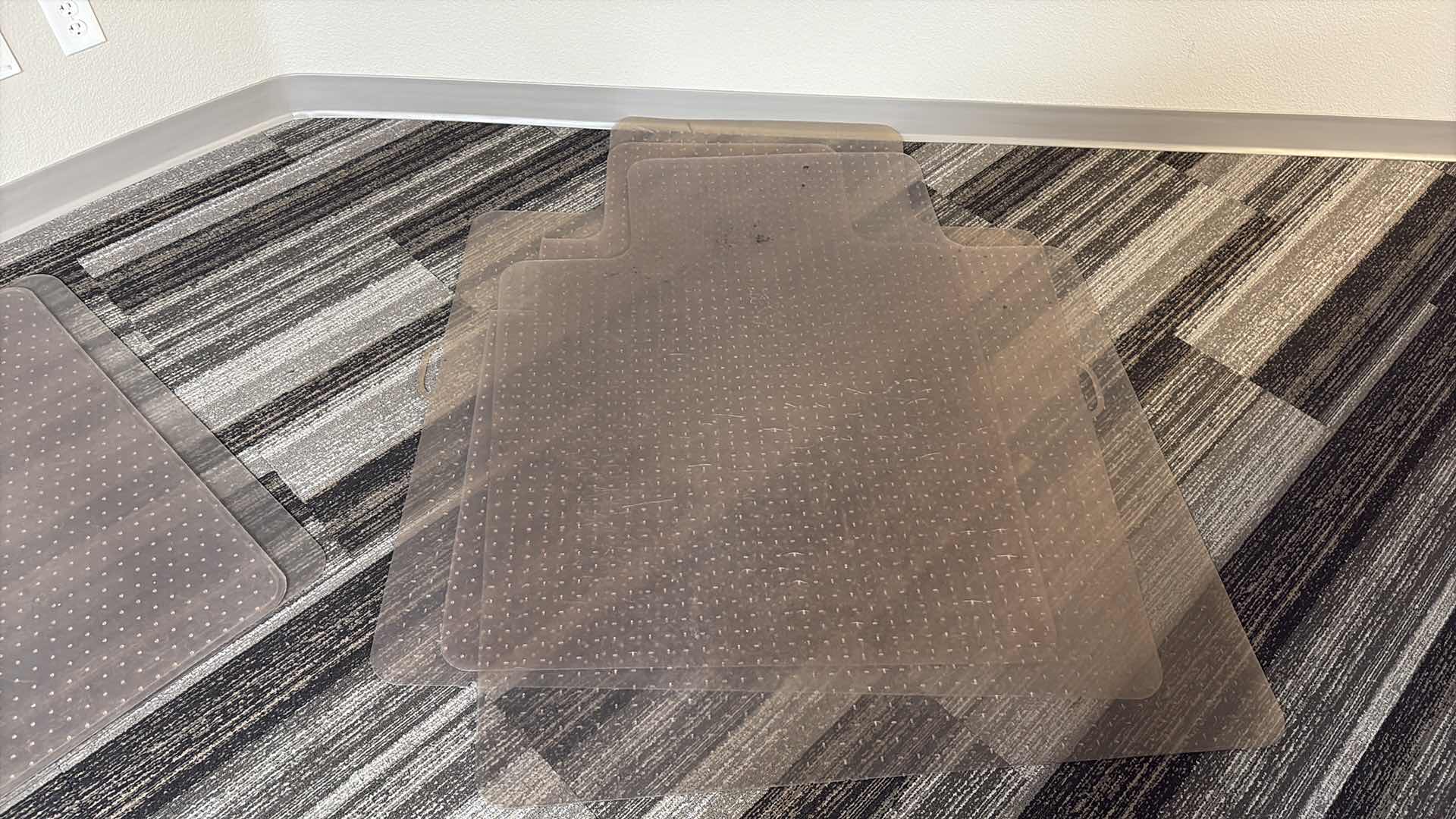 Photo 1 of 5- PLASTIC ROLLING CHAIR CARPET PROTECTORS 