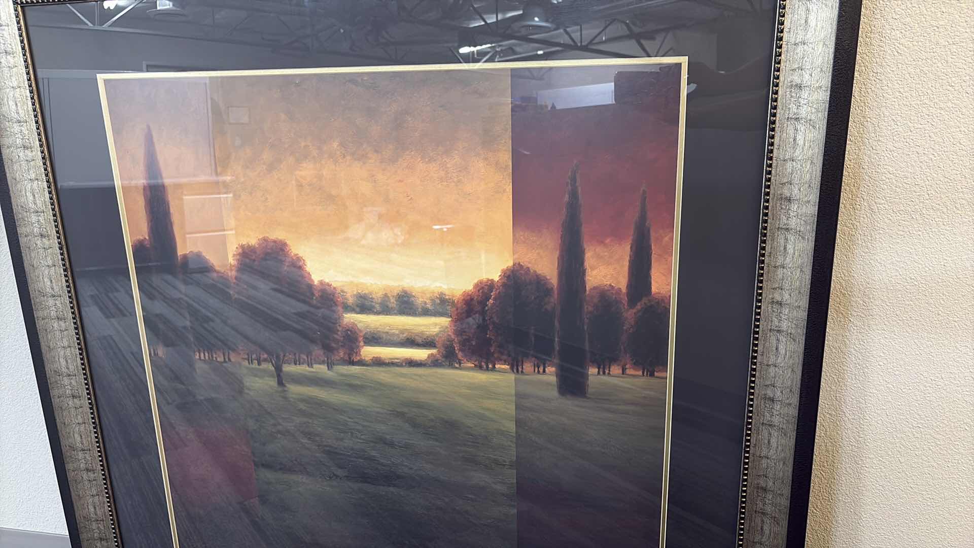 Photo 1 of BLACK GOLD FRAMED GREGORY WILLIAMS “ BREAK OF DAWN “ ARTWORK 46”x2”X46”H