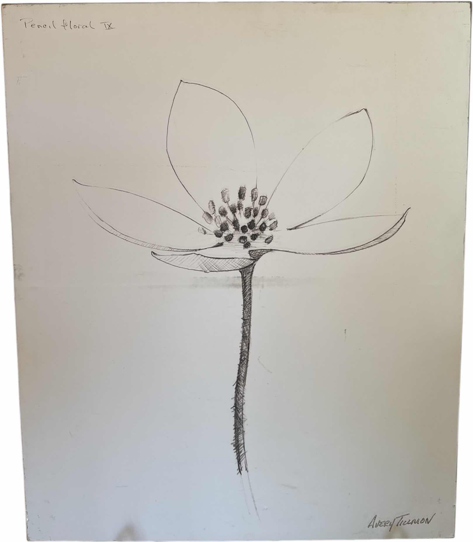 Photo 1 of MODERN VINTAGE FLORAL WRAPPED CANVAS PAINTING ARTWORK BY AVERY TILMON 26”x31.5”