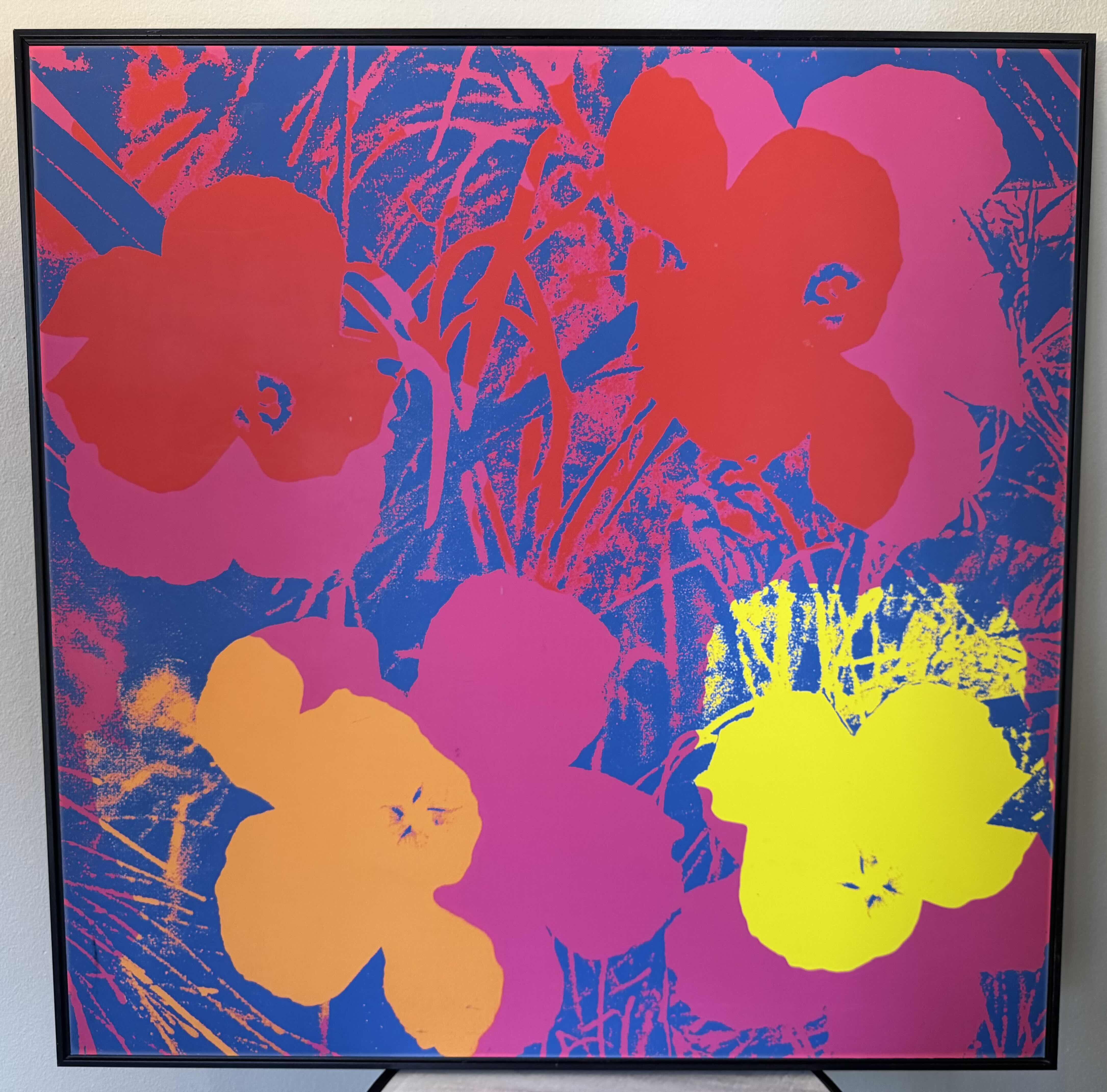 Photo 1 of FRAMED "FLOWERS" PRINT ARTWORK BY ANDY WARHOL 36” X 36”