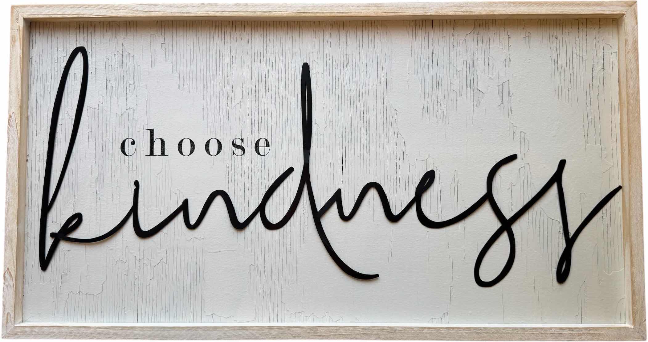 Photo 1 of FRAMED "CHOOSE KINDNESS"  WALL ART 30”x16”, MACRAME WALL HANGING 