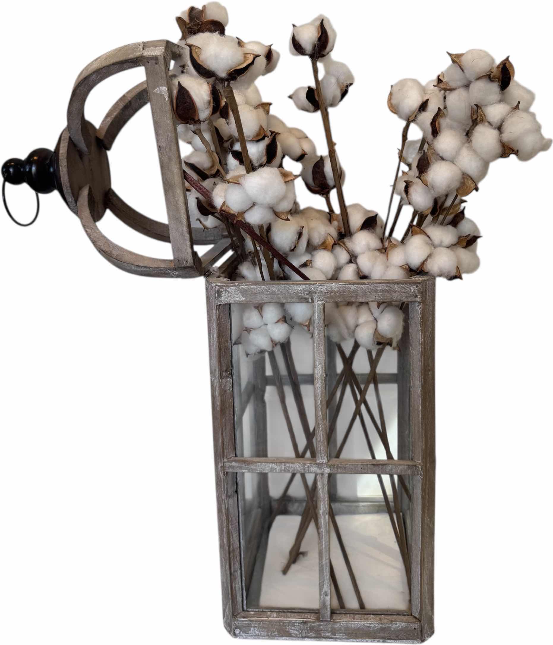 Photo 1 of WOOD DECORATIVE LANTERN 8”x8”  H25”