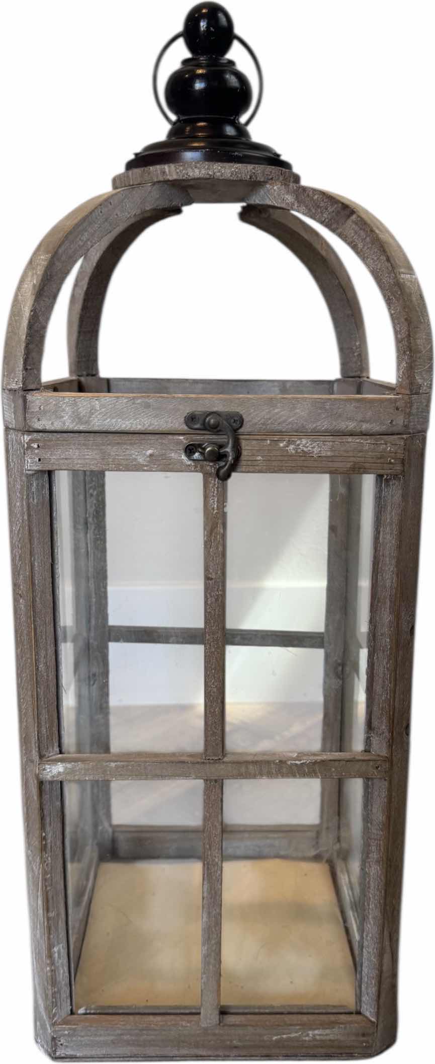 Photo 1 of WOOD DECORATIVE LANTERN 8”x8”  H25”