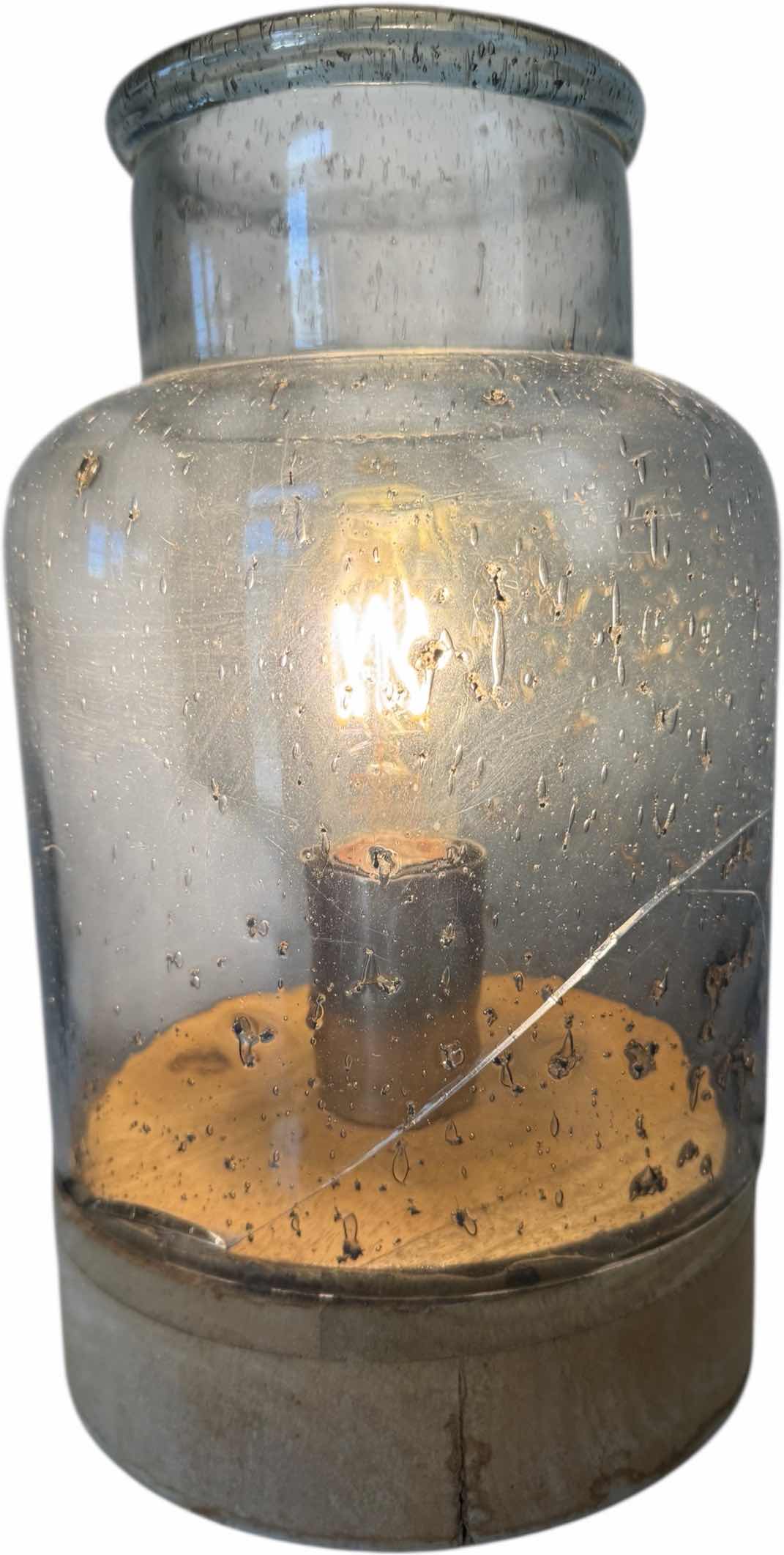 Photo 1 of 2 GLASS JAR ACCENT LIGHTS, OCTAGON COPPER CANDLE HOLDER