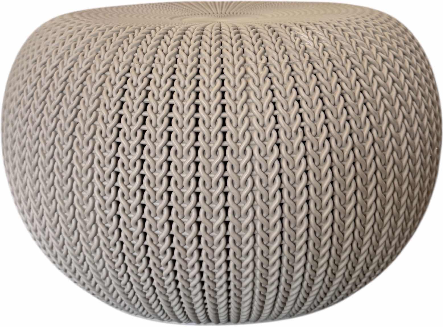 Photo 1 of 22" ROUND KETER URBAN KNIT POUF OTTOMAN OUTDOOR/INDOOR H13”