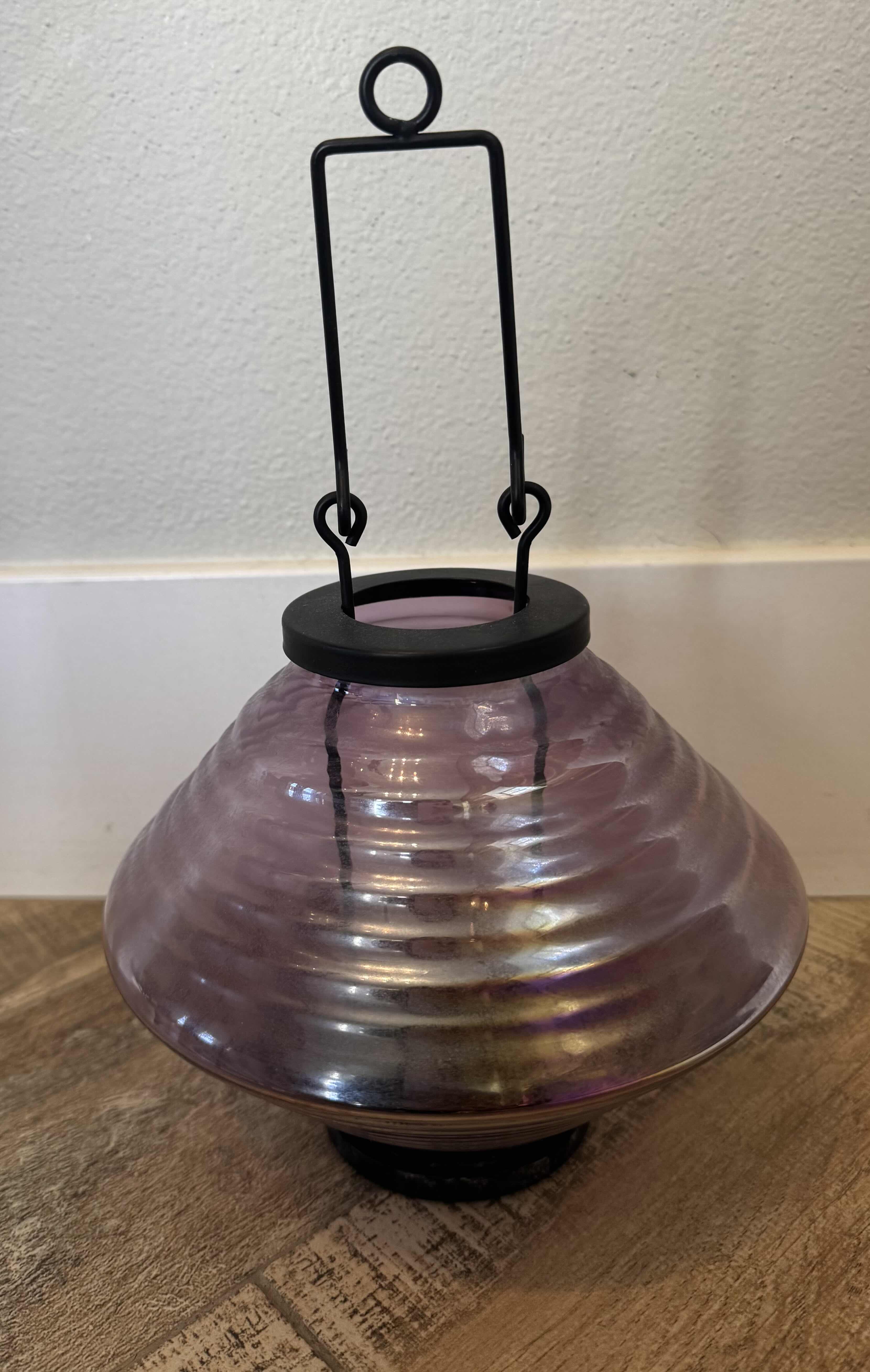 Photo 1 of FAUX PLANTS, GLASS METAL LANTERN, METAL FROG
