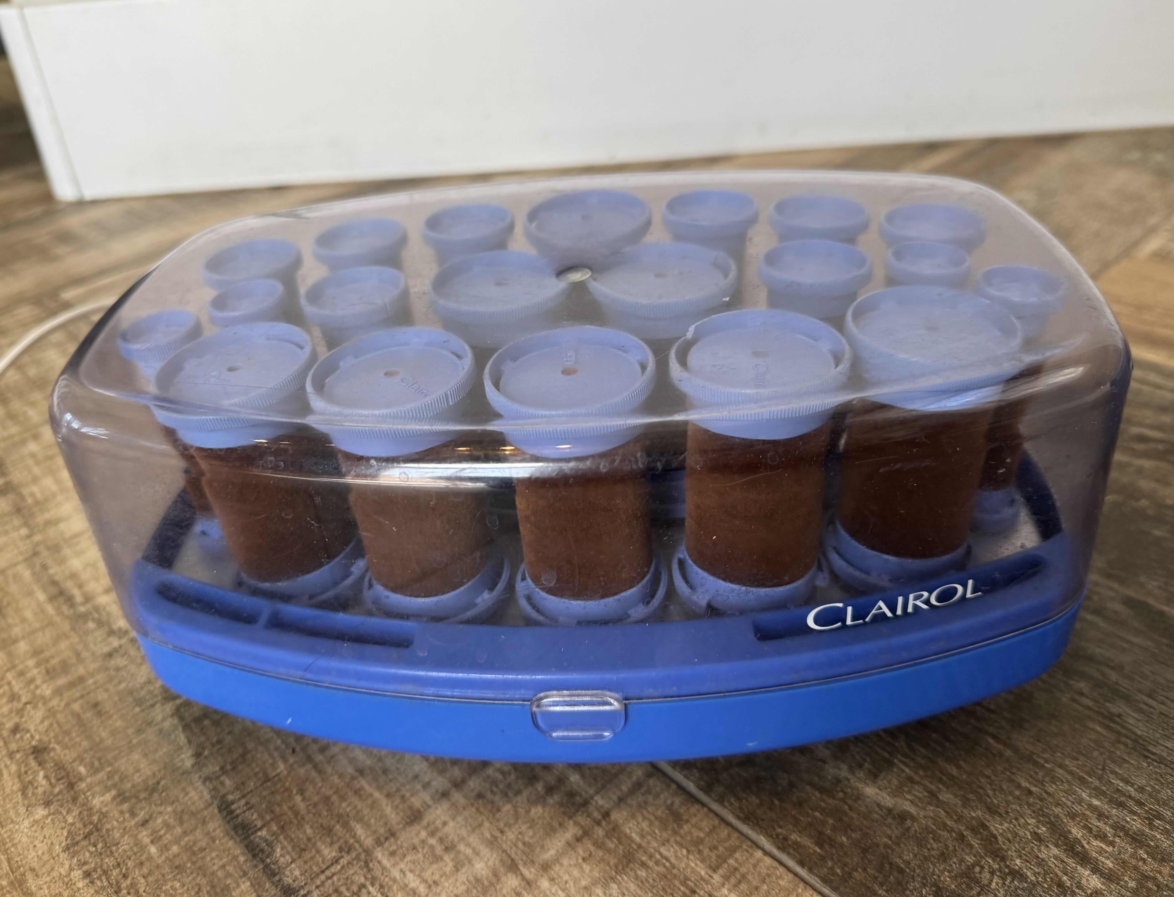 Photo 1 of CLAIROL HEATED HAIR CURLERS, STORAGE BOX & HAIR CLIPS

