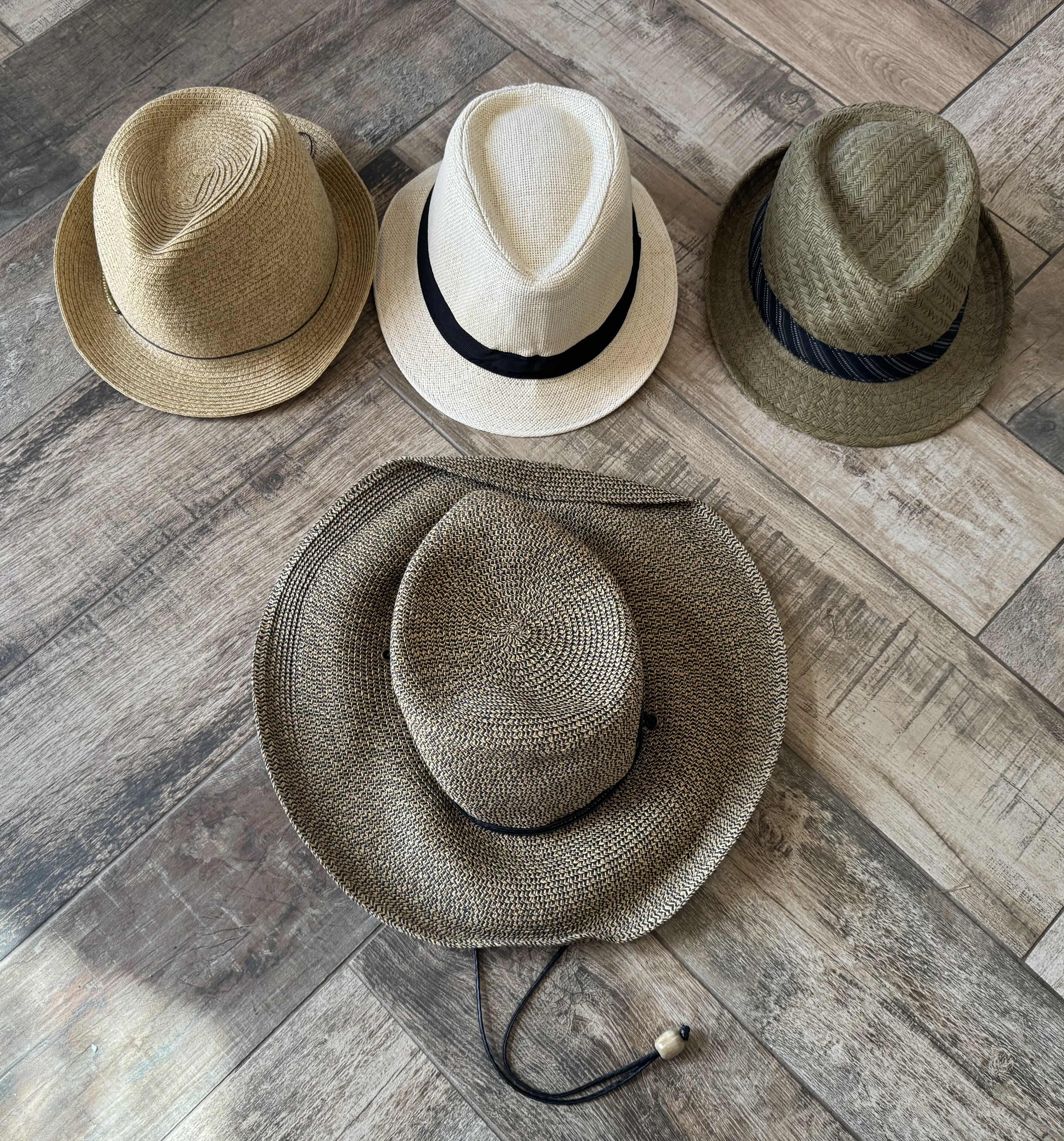 Photo 1 of 3-CURVED BRIM FEDORA HATS, CURVED BRIM STRAW SUN HAT